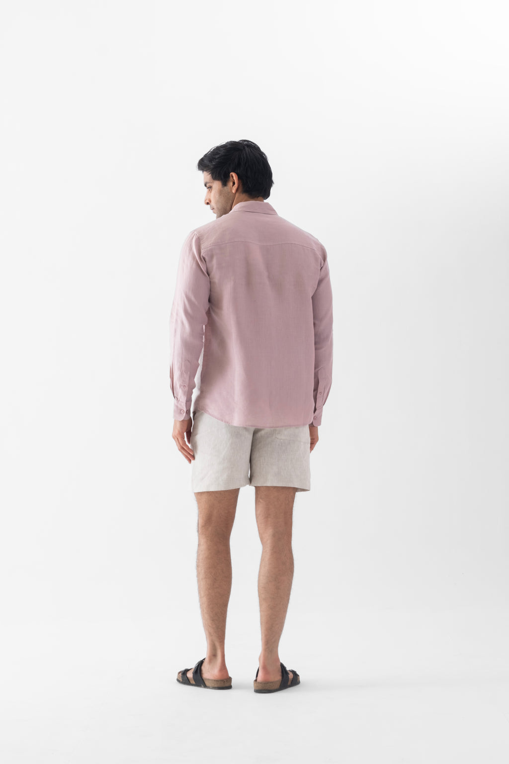 100% European Linen Classic Everyday Shirt - Taupe
