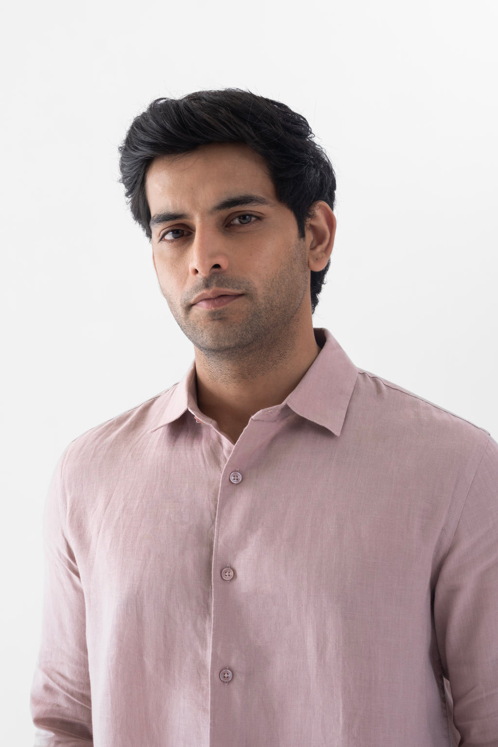 100% European Linen Classic Everyday Shirt - Taupe