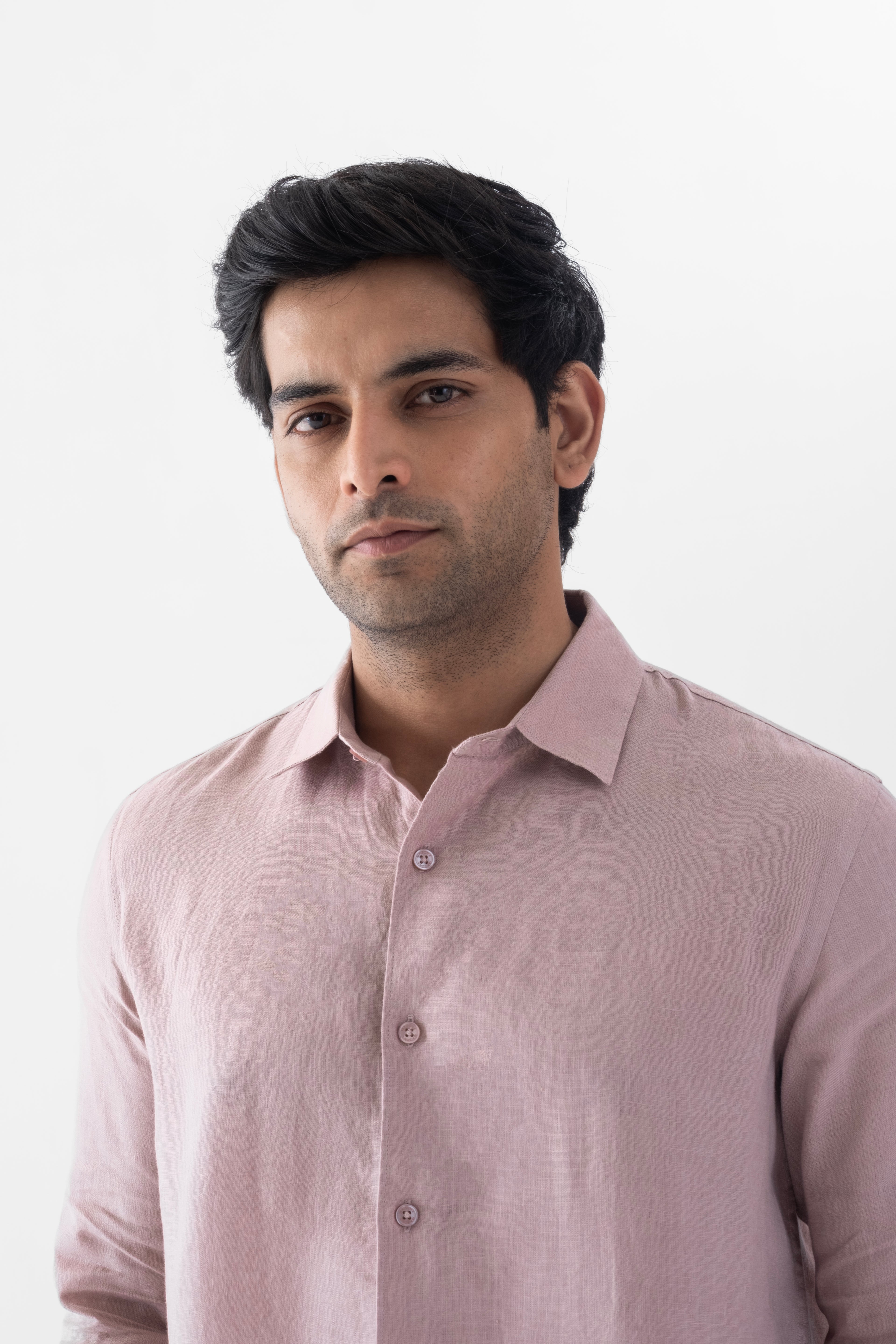 100% European Linen Classic Everyday Shirt - Taupe
