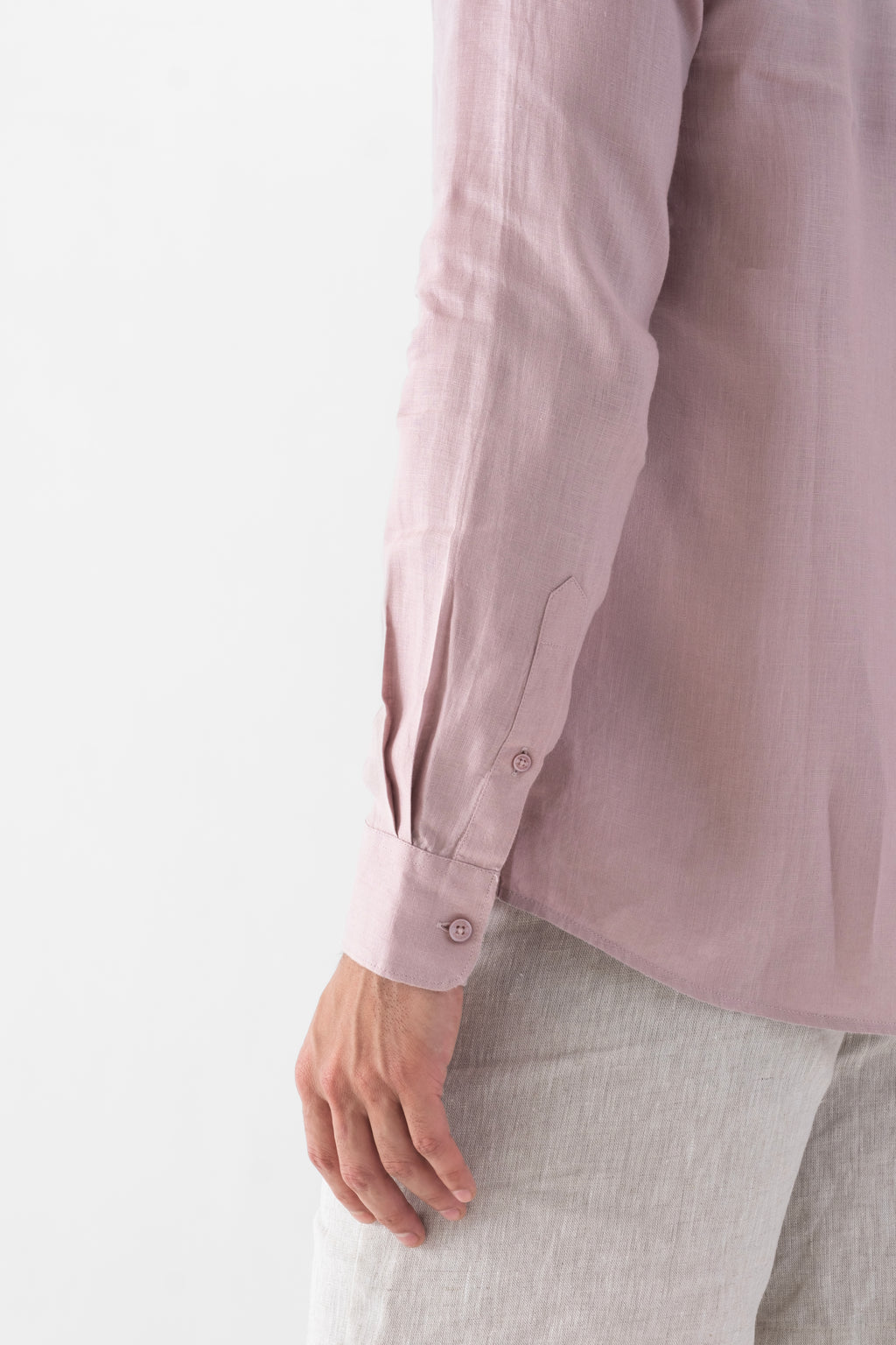 100% European Linen Classic Everyday Shirt - Taupe