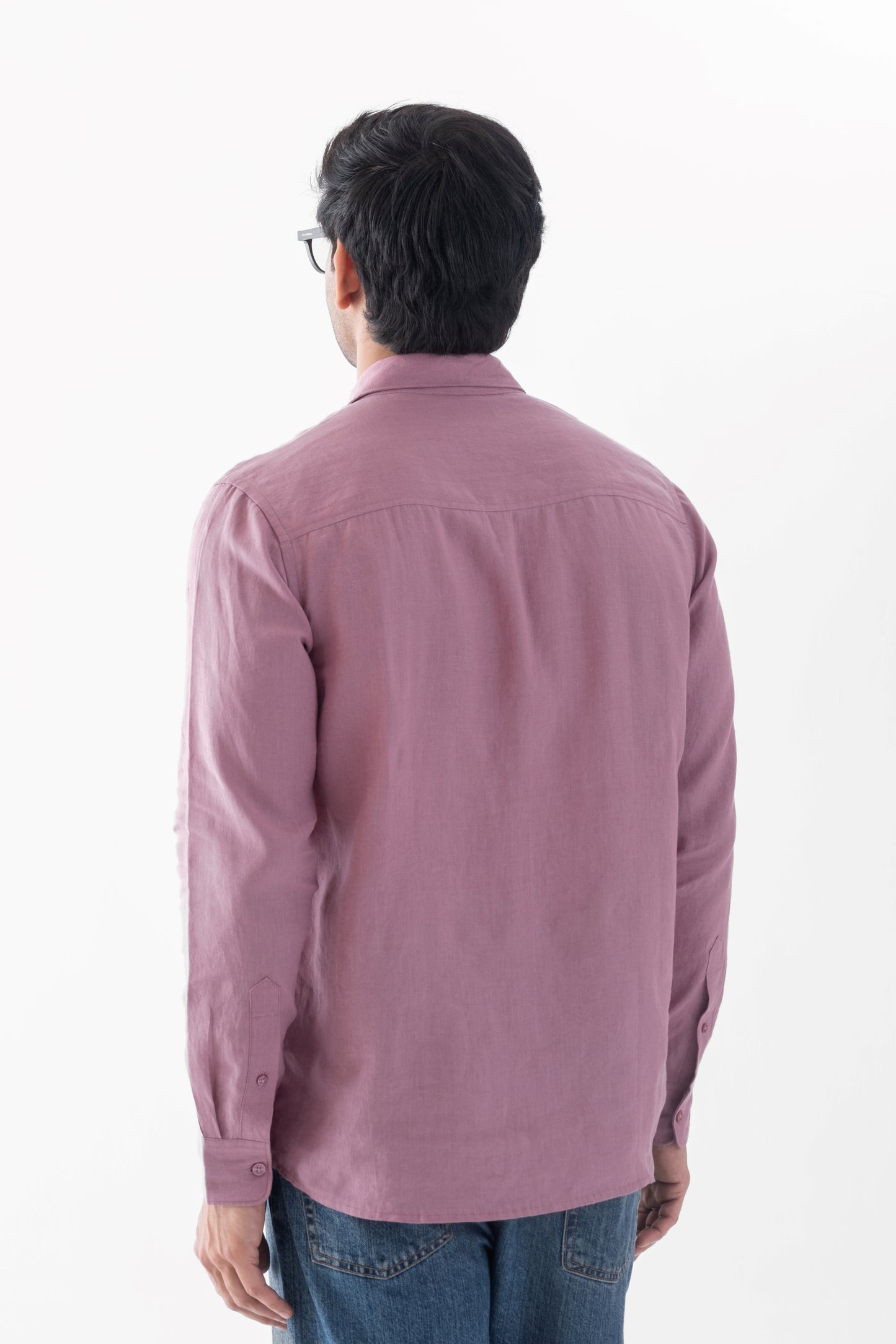 100% European Linen Classic Everyday Shirt - Mauve