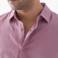 100% European Linen Classic Everyday Shirt - Mauve