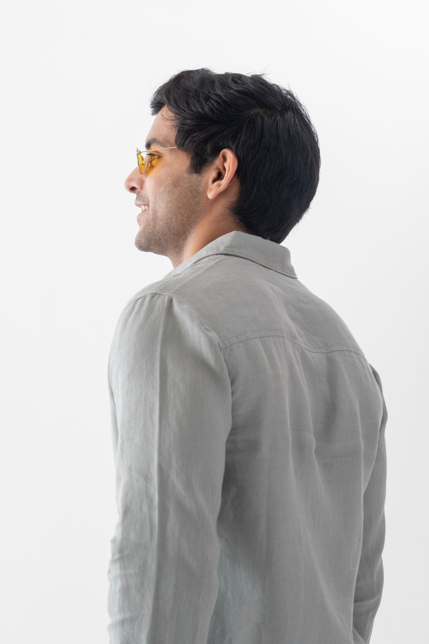 100% European Linen Classic Everyday Shirt - Sage Green