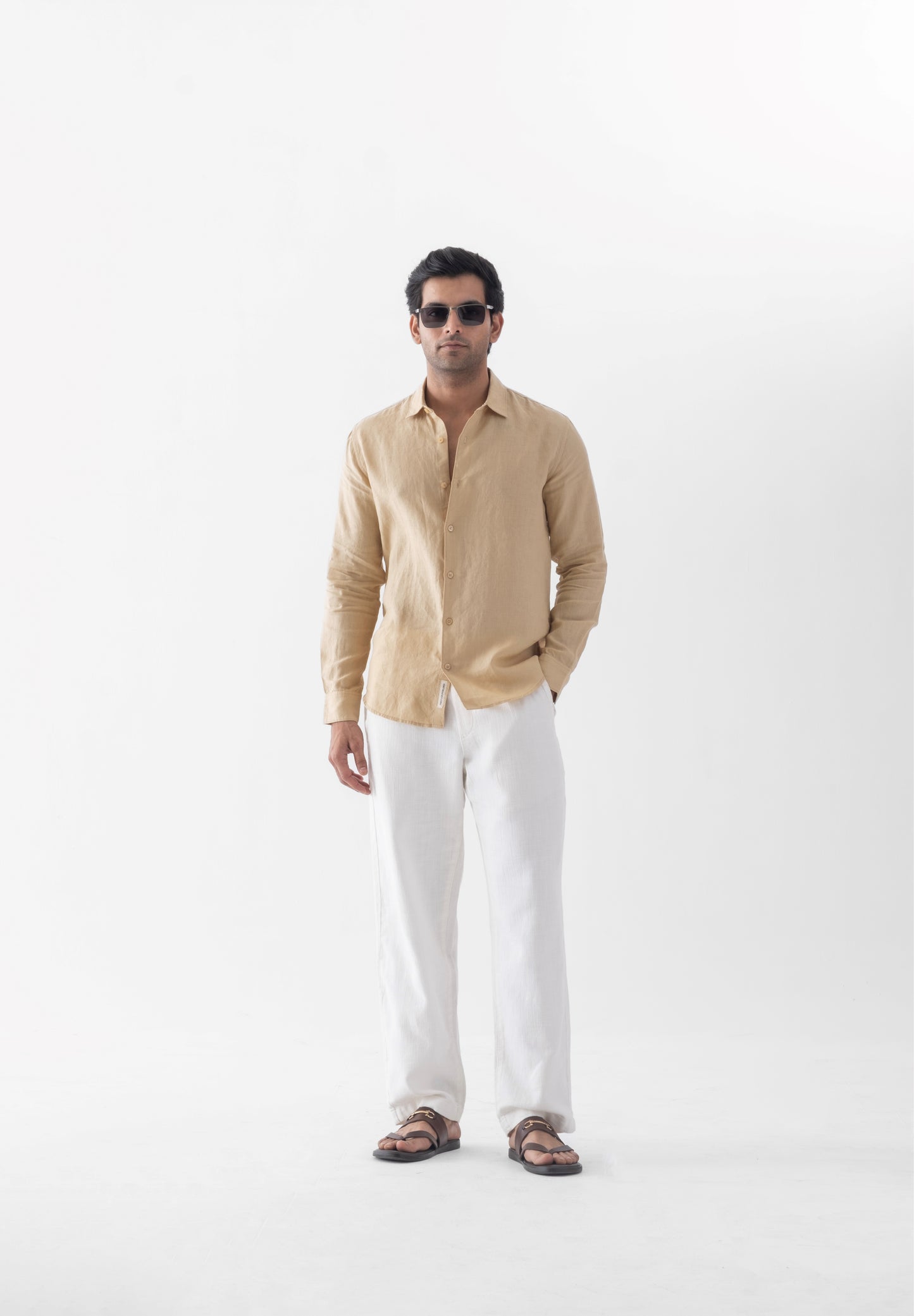 100% European Linen Classic Everyday Shirt - Bamboo