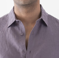100% European Linen Classic Everyday Shirt - Grape