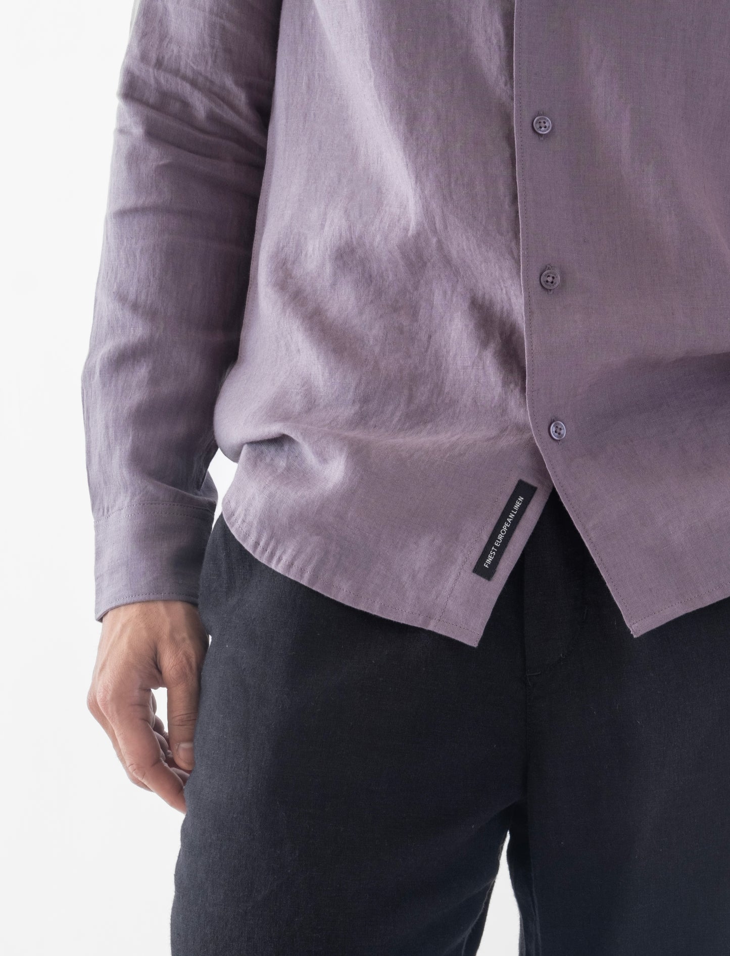 100% European Linen Classic Everyday Shirt - Grape