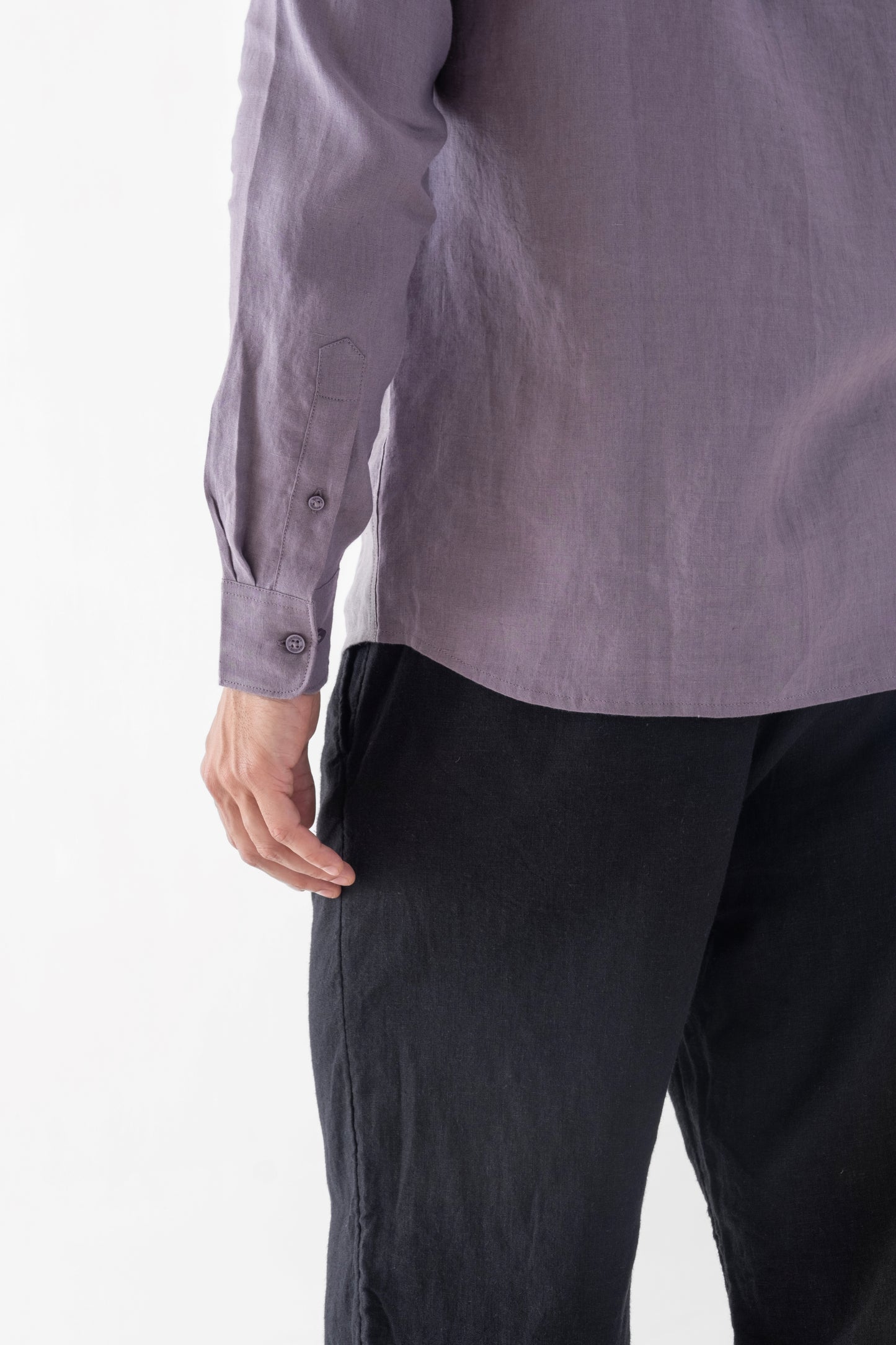 100% European Linen Classic Everyday Shirt - Grape