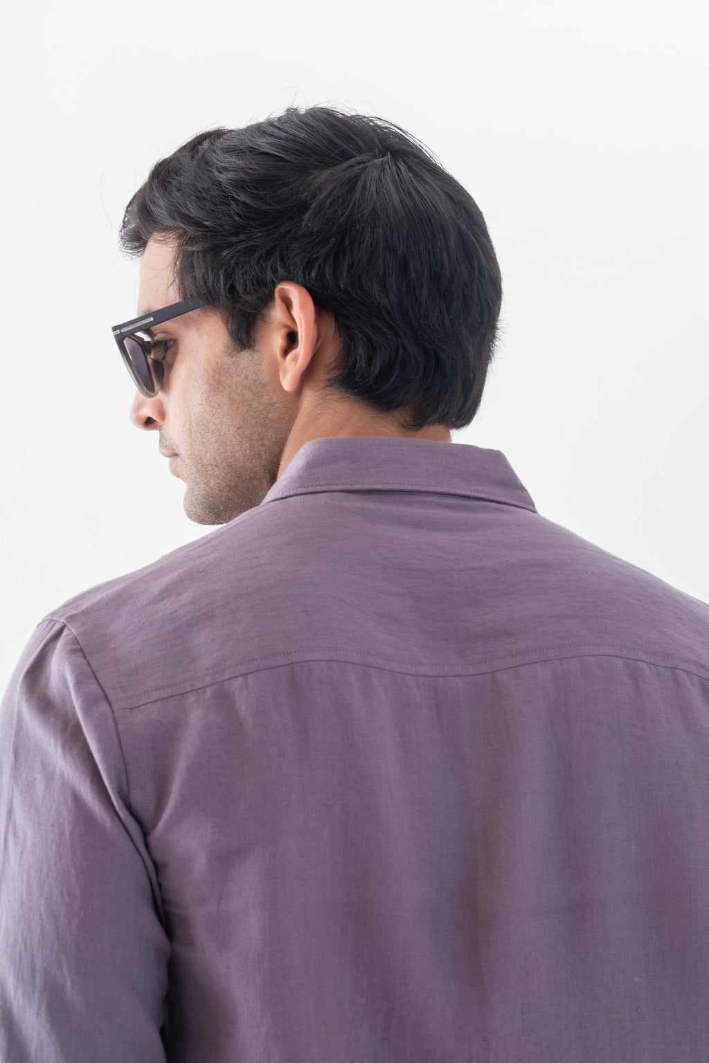 100% European Linen Classic Everyday Shirt - Grape