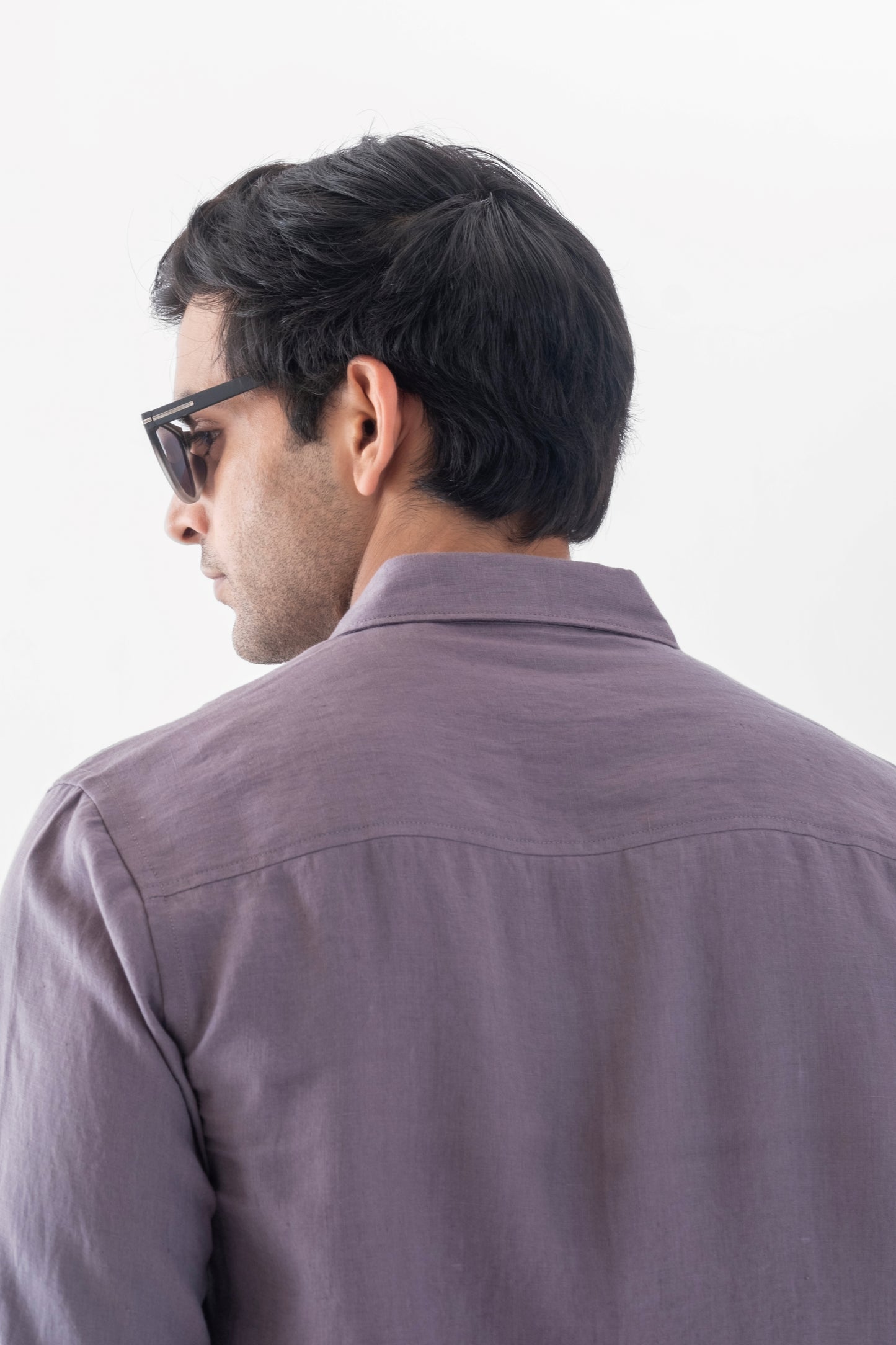 100% European Linen Classic Everyday Shirt - Grape