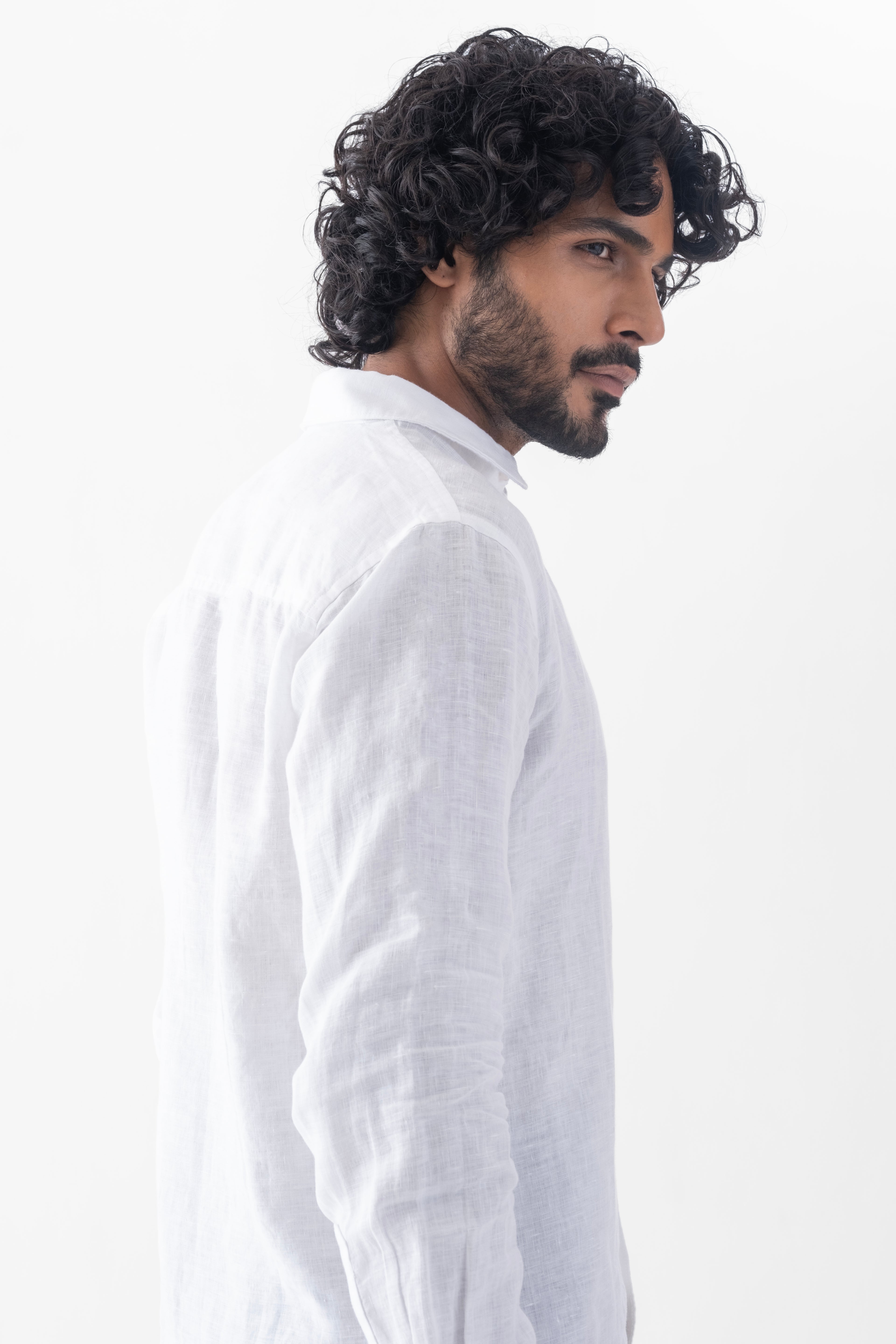 100% European Linen Classic Everyday Shirt - White
