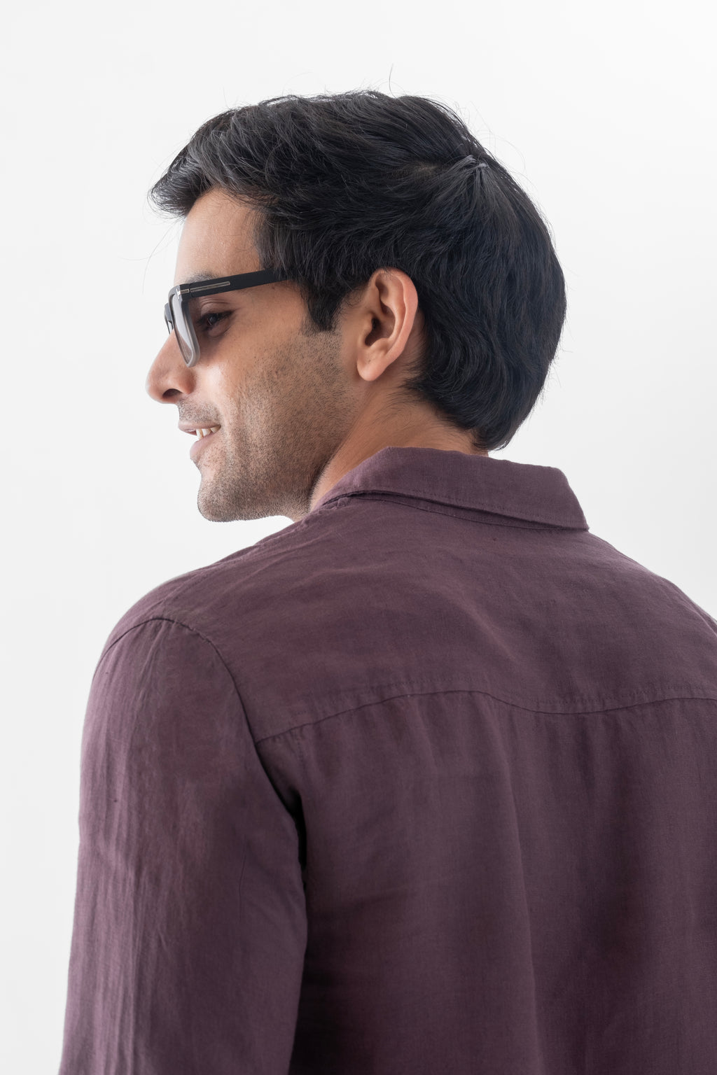 100% European Linen Classic Everyday Shirt - Coffee Brown