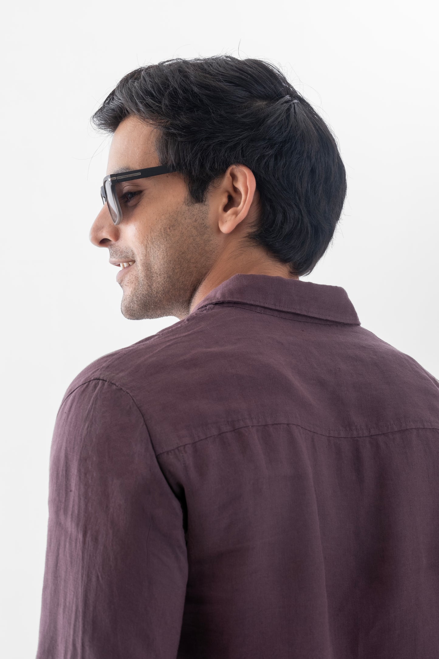 100% European Linen Classic Everyday Shirt - Coffee Brown