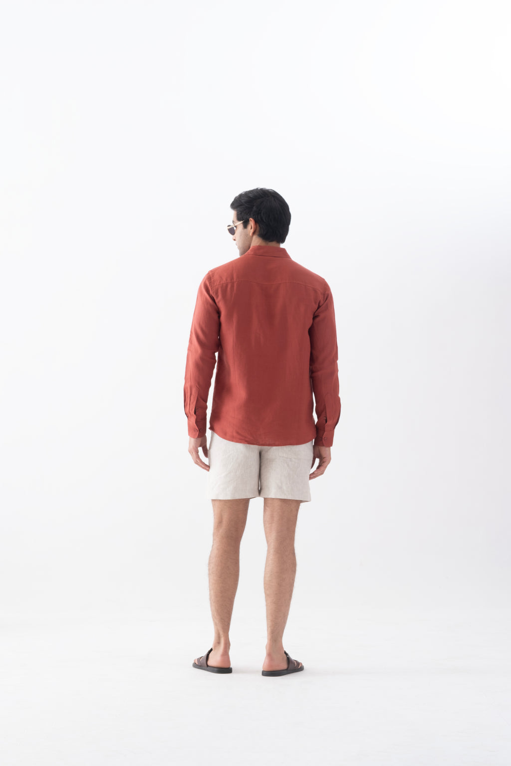 100% European Linen Classic Everyday Shirt - Rosewood