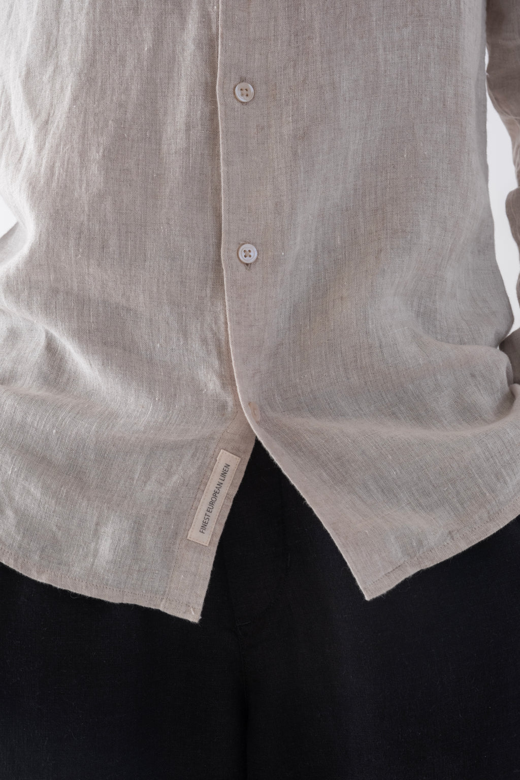 100% European Linen Classic Everyday Shirt - Oatmeal