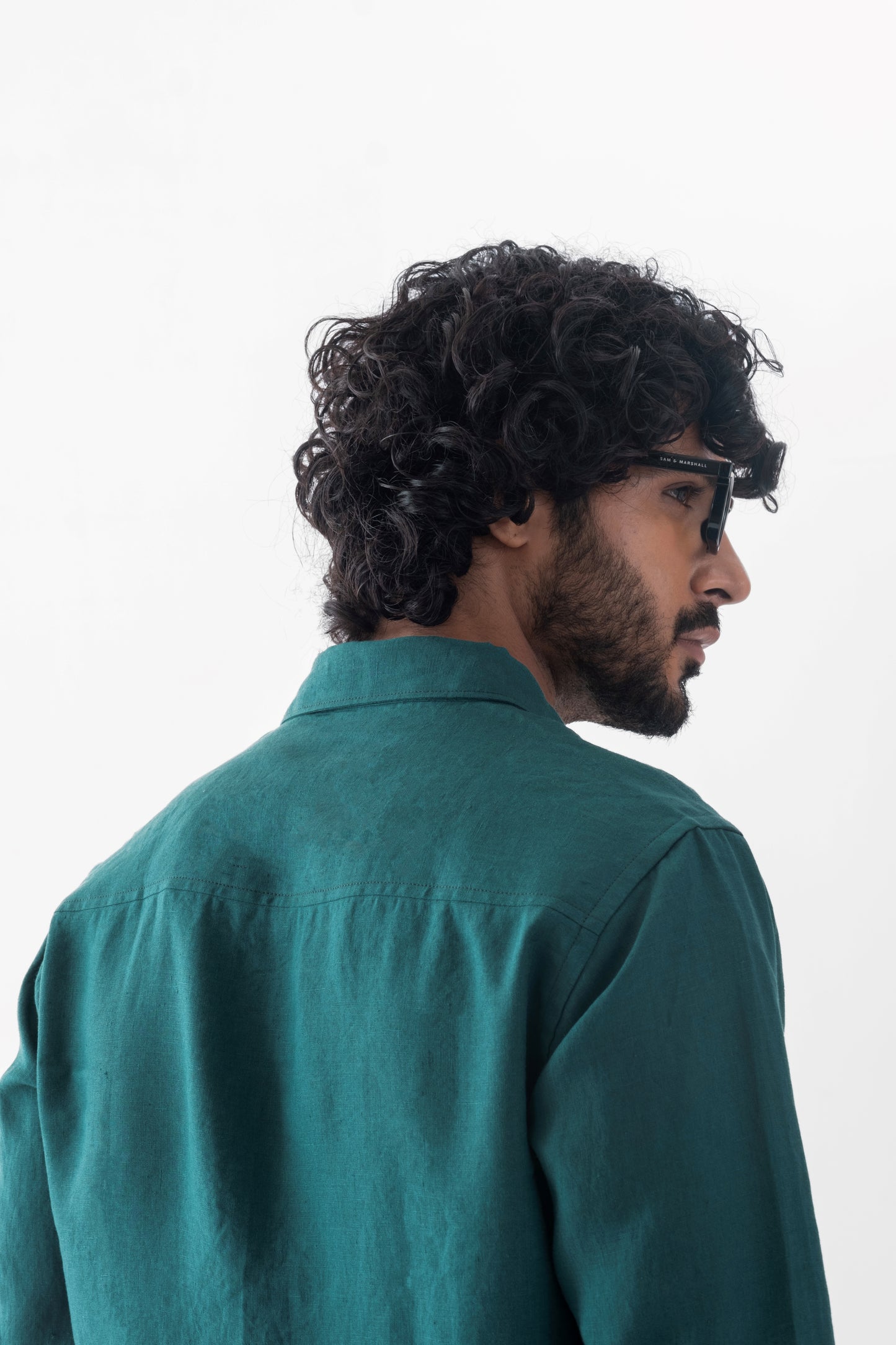 100% European Linen Classic Everyday Shirt - Deep Emerald