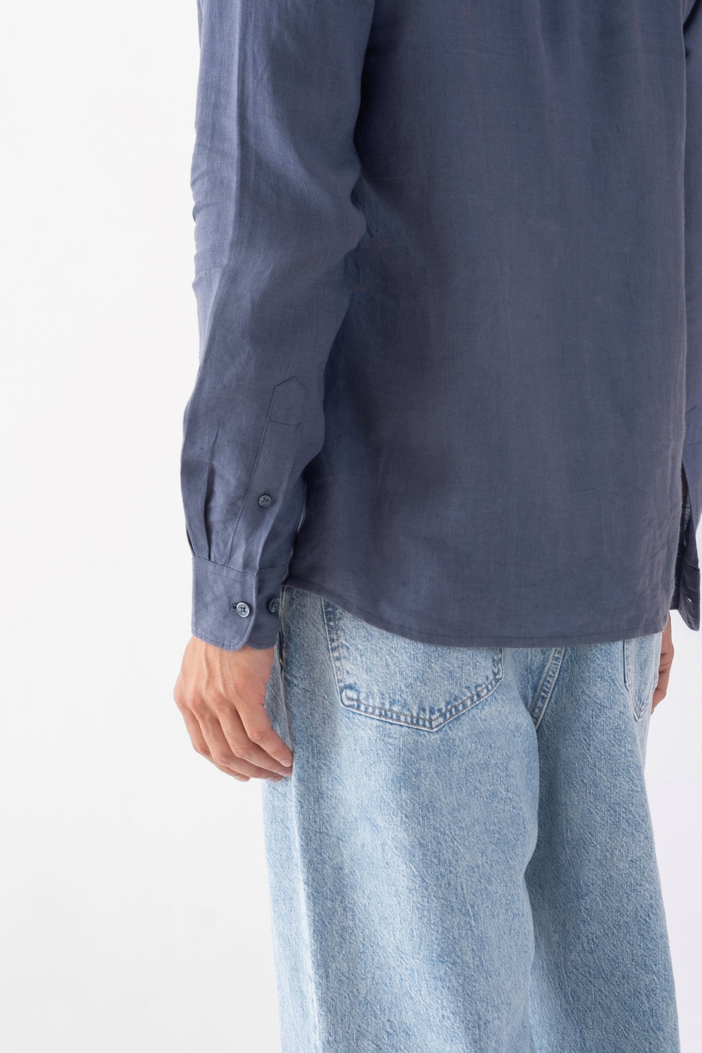 100% European Linen Classic Everyday Shirt - Future Grey