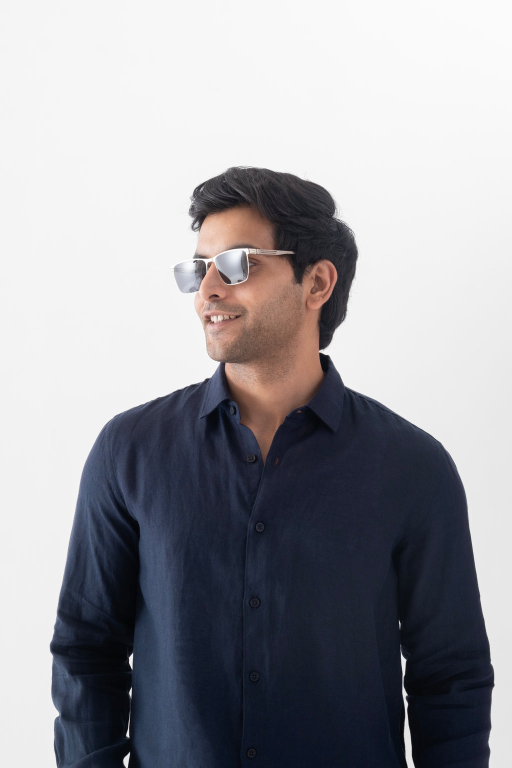 100% European Linen Classic Everyday Shirt - Navy