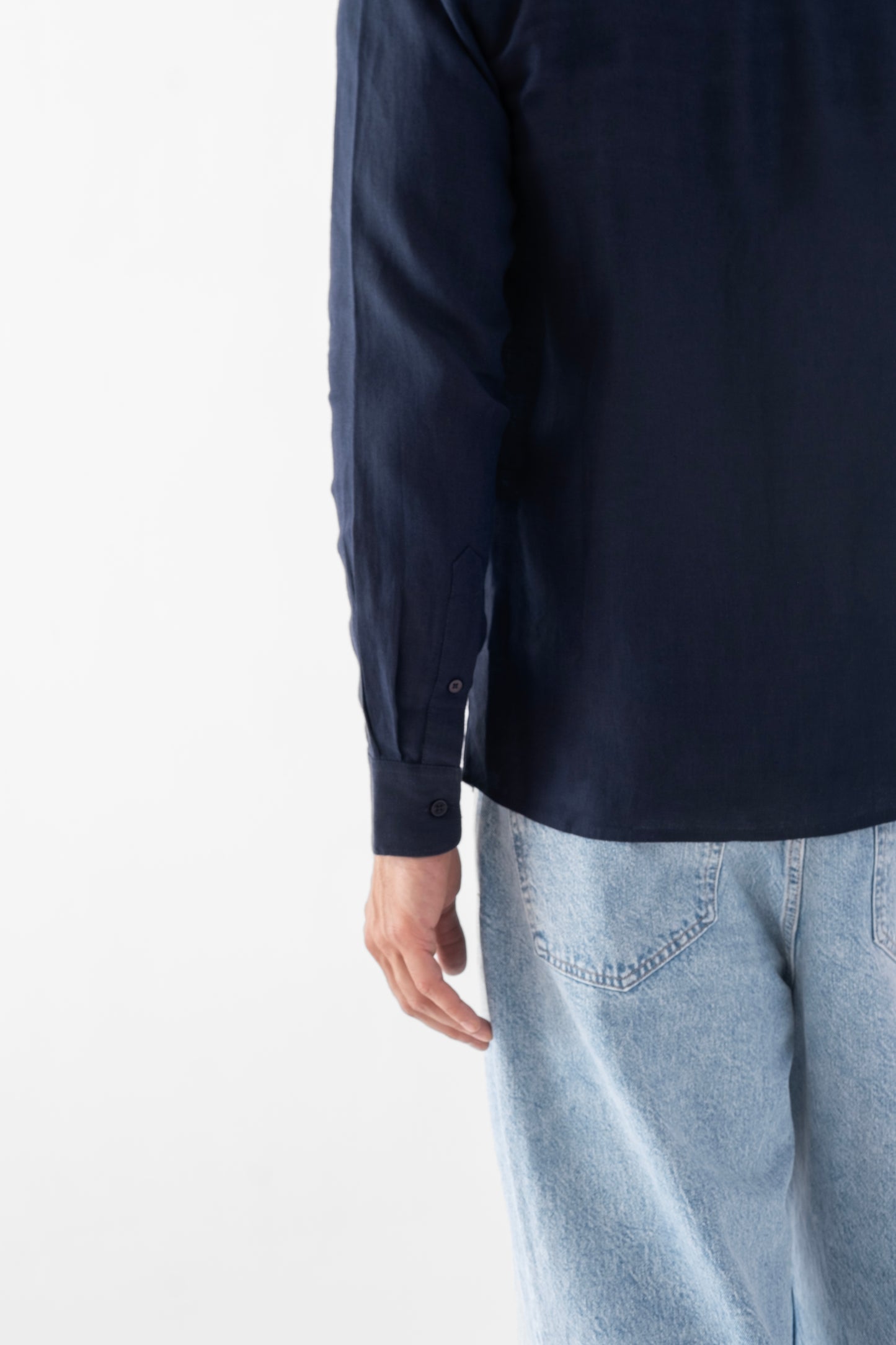 100% European Linen Classic Everyday Shirt - Navy