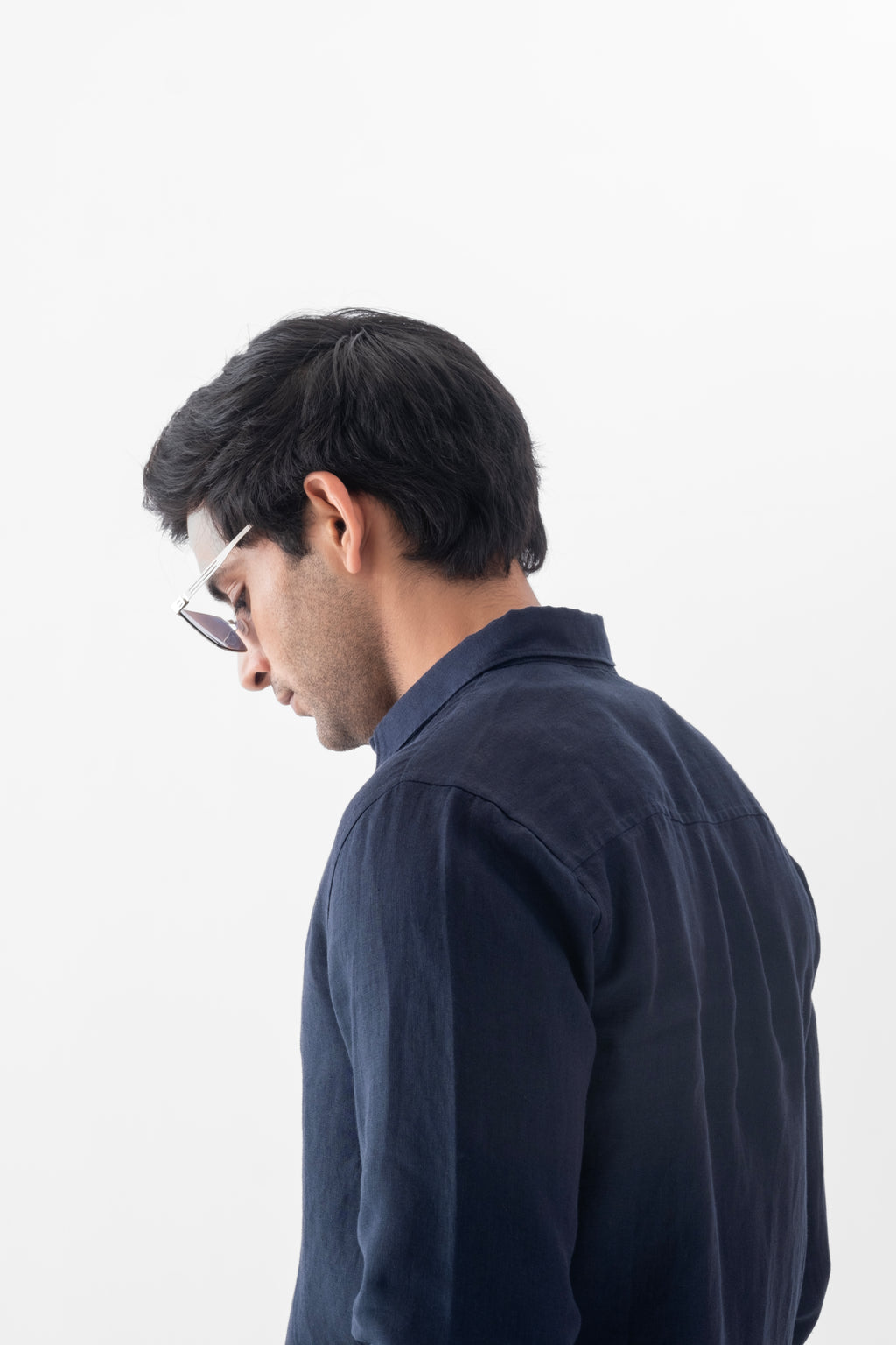 100% European Linen Classic Everyday Shirt - Navy