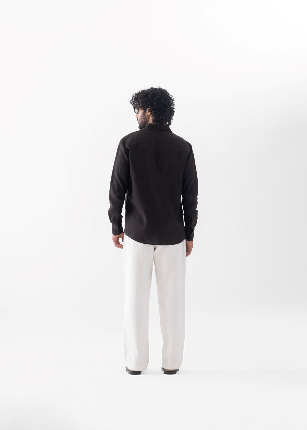 100% European Linen Classic Everyday Shirt - Black