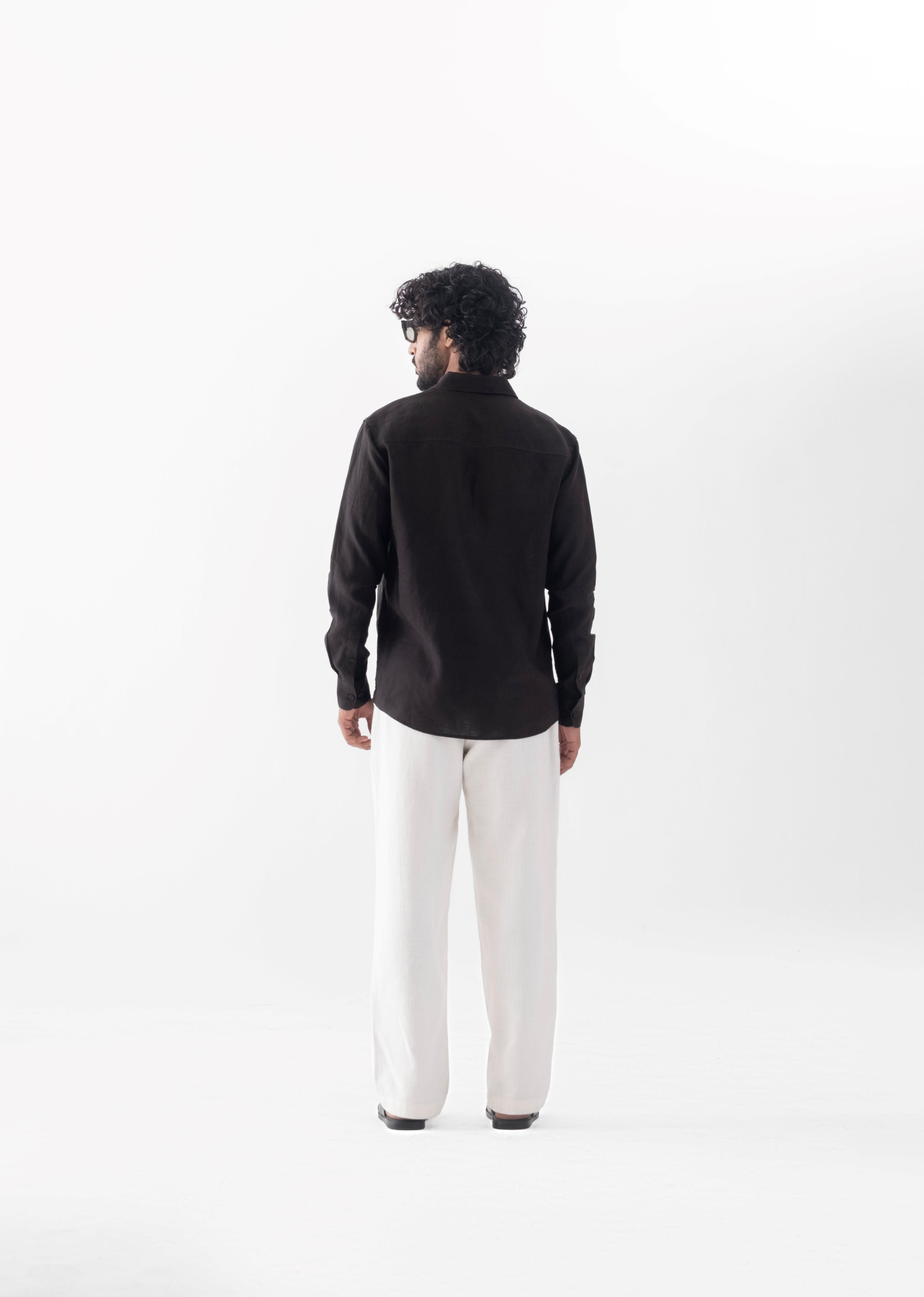 100% European Linen Classic Everyday Shirt - Black