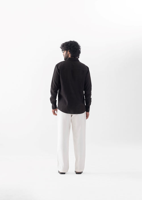 100% European Linen Classic Everyday Shirt - Black