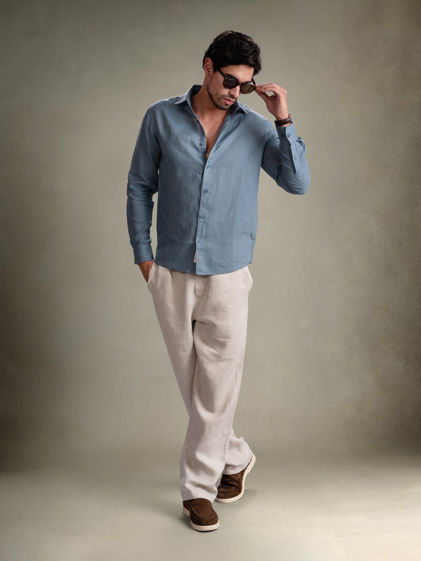 100% European Linen Classic Everyday Shirt - Maison X - White