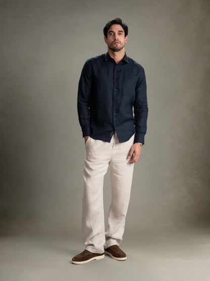 100% European Linen Classic Everyday Shirt - Maison X - Sage Green