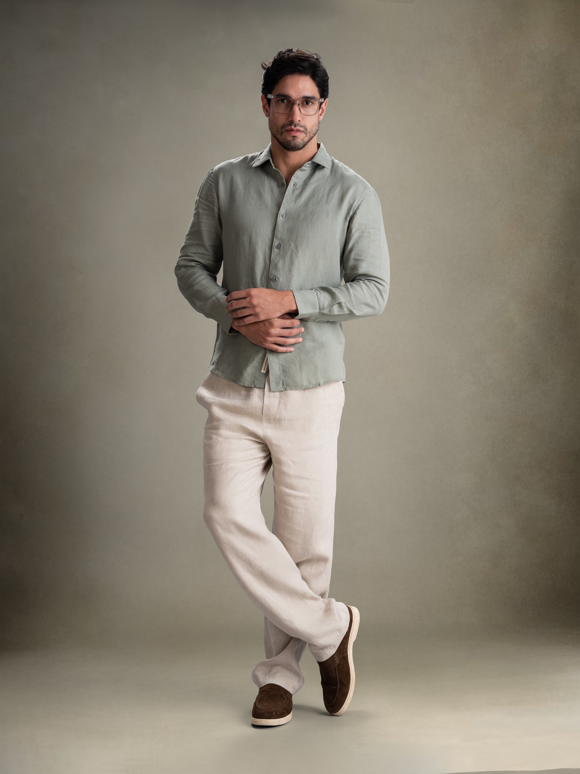 100% European Linen Classic Everyday Shirt - Maison X - White