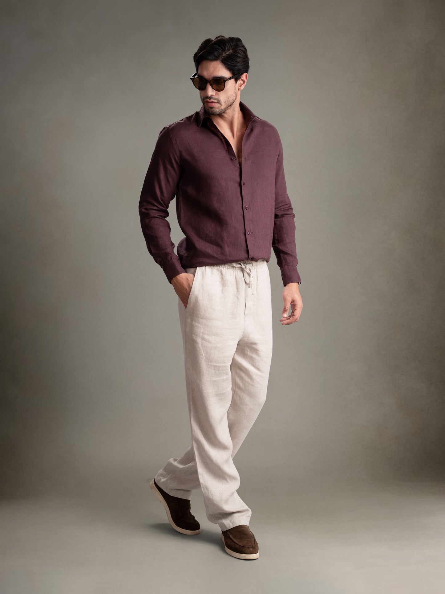 100% European Linen Classic Everyday Shirt - Maison X - Teal