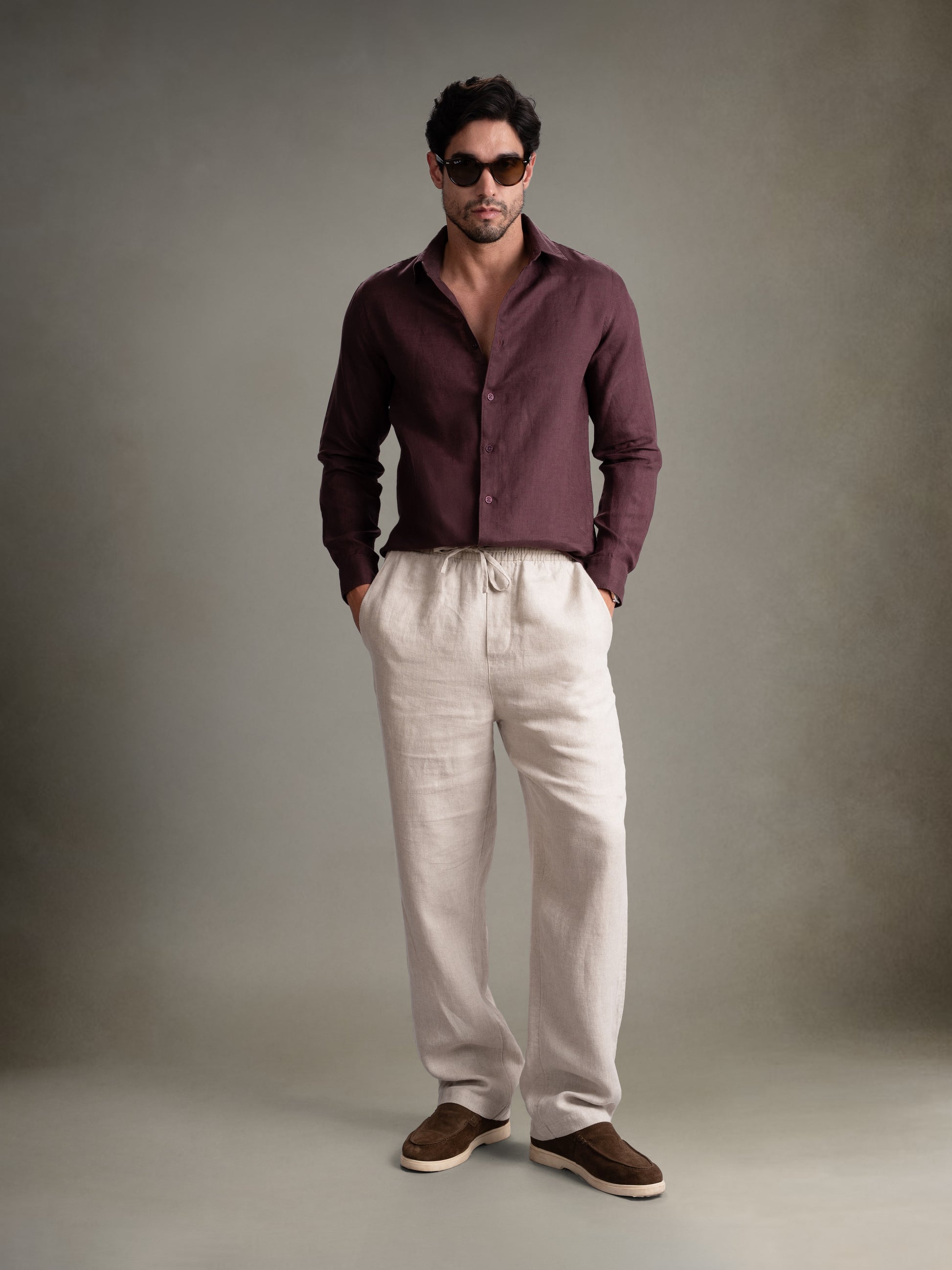 100% European Linen Classic Everyday Shirt - Maison X - Teal