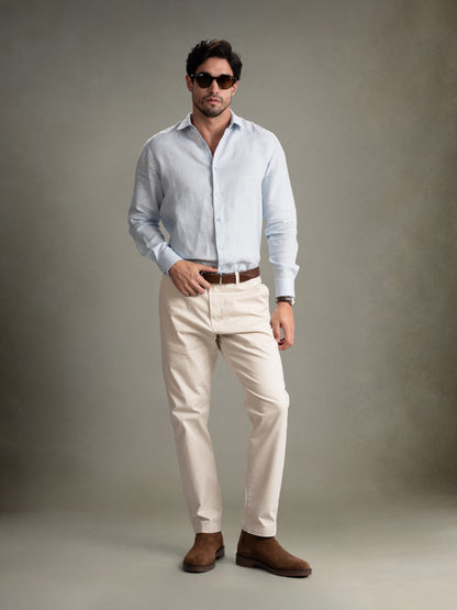 100% European Linen Classic Everyday Shirt - Maison X - Sage Green