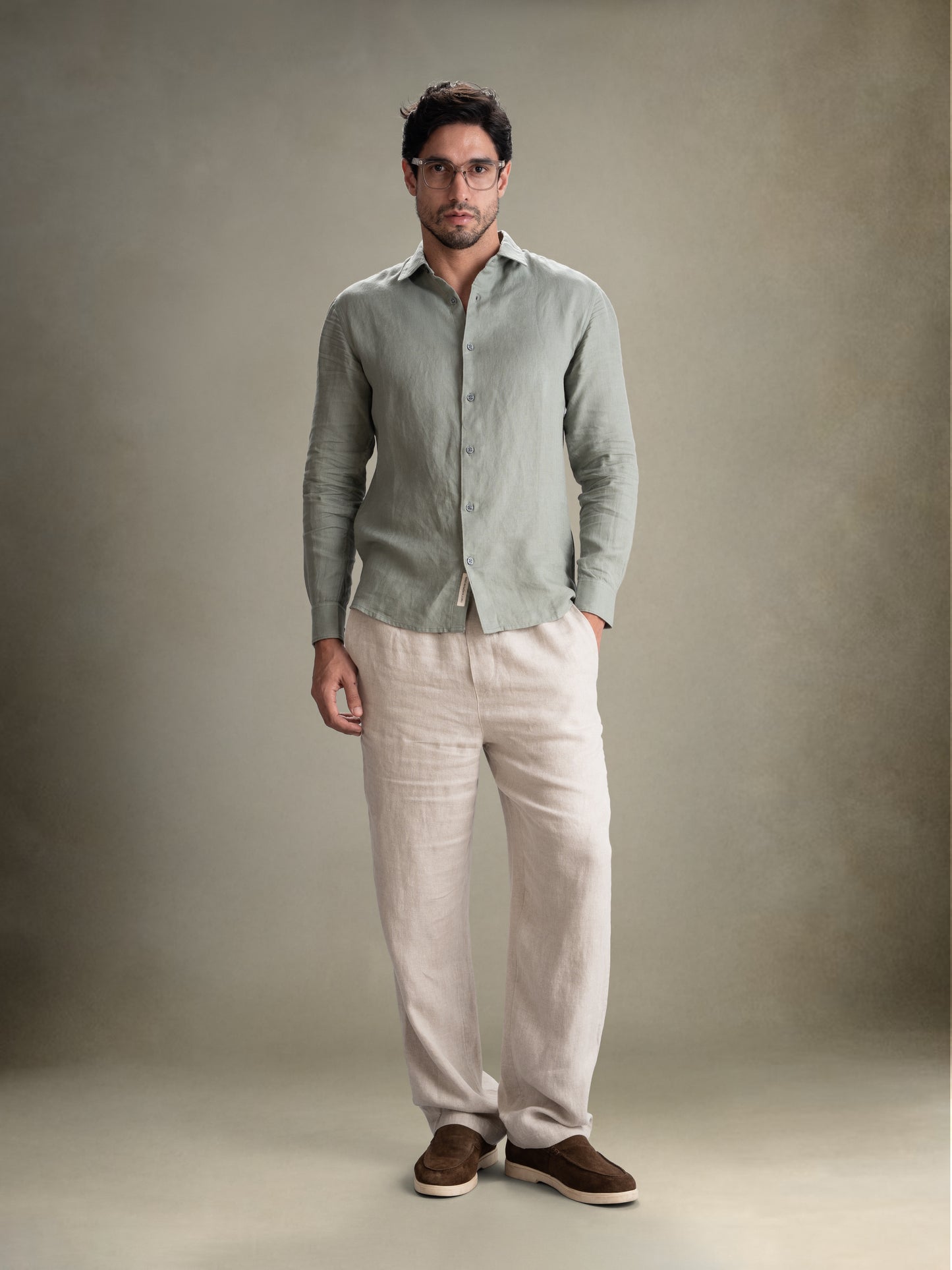 100% European Linen Classic Everyday Shirt - Maison X - White