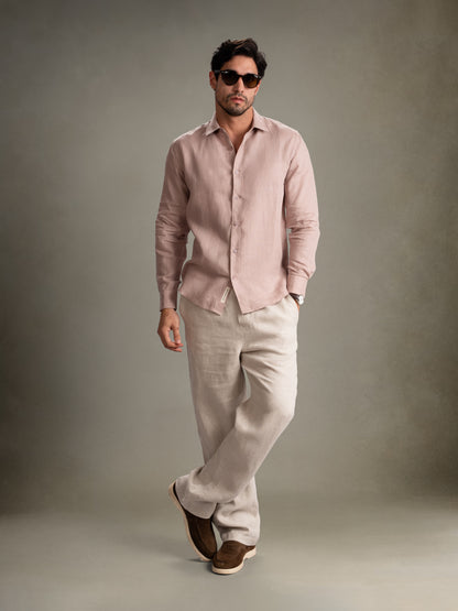 100% European Linen Classic Everyday Shirt - Maison X - Sage Green