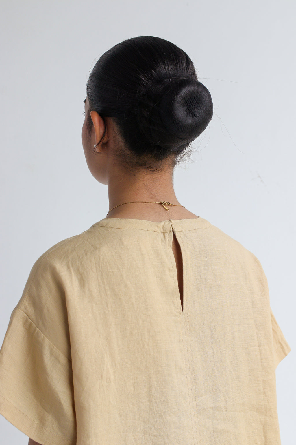 100% European Linen Oversized Casual Dress - Bamboo