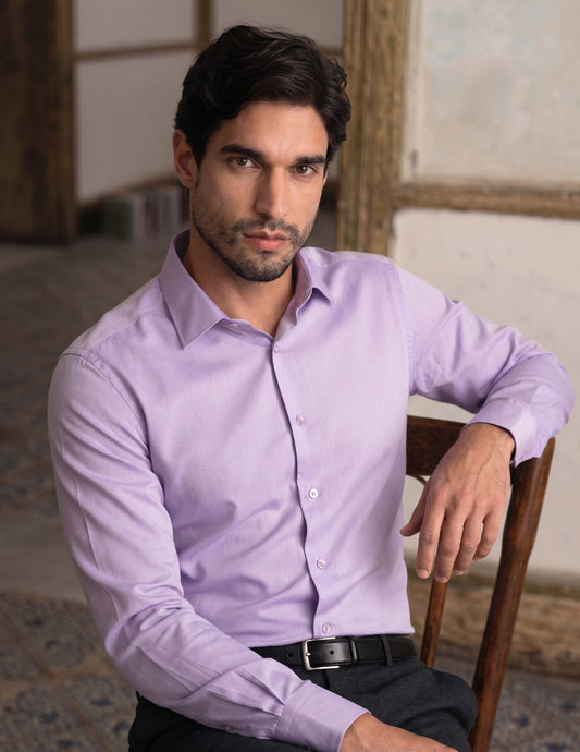 100% Egyptian Cotton 9-to-9 Formal Shirt - Lilac