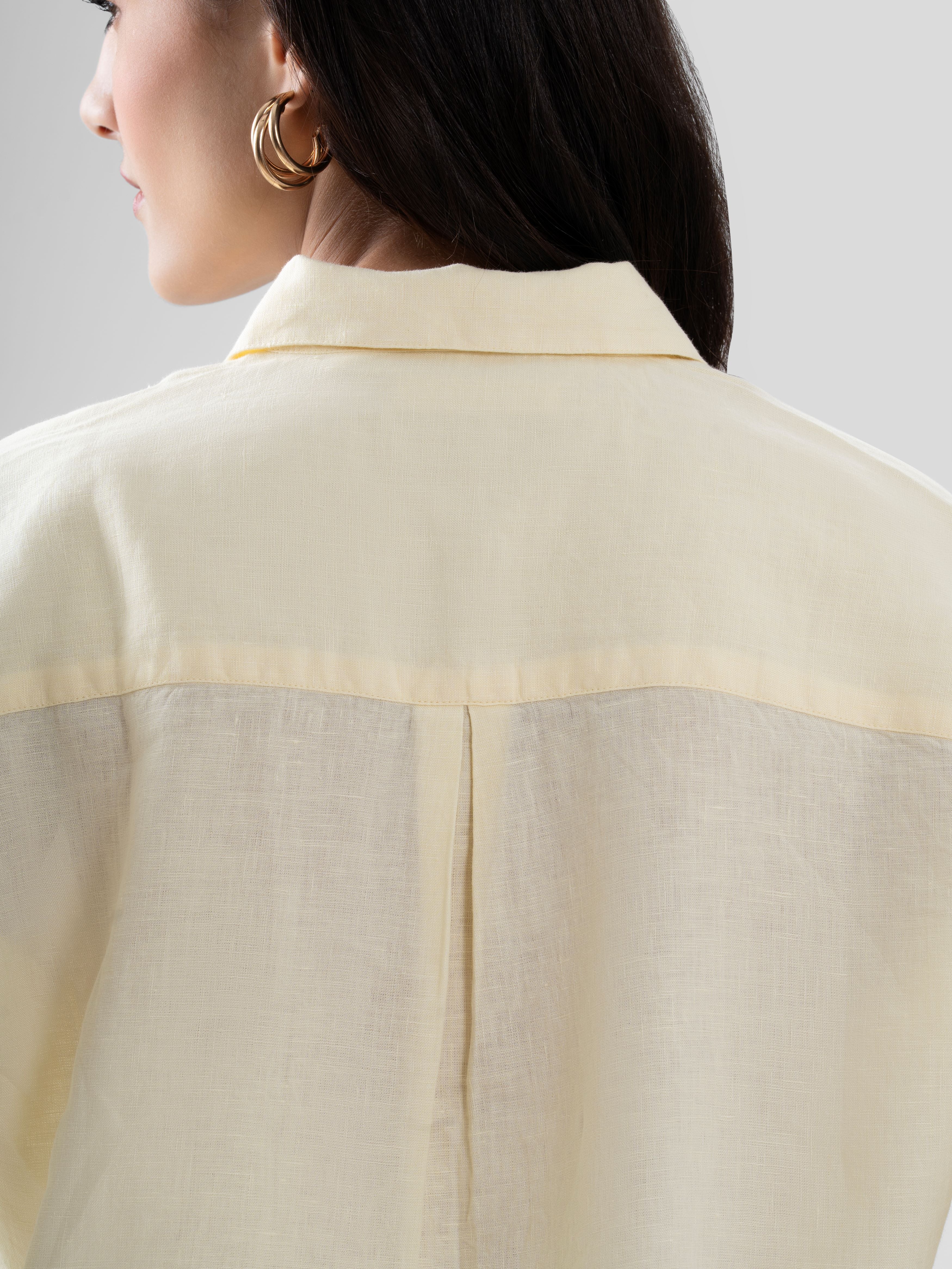100% European Linen Everyday Shirt - Butter Yellow