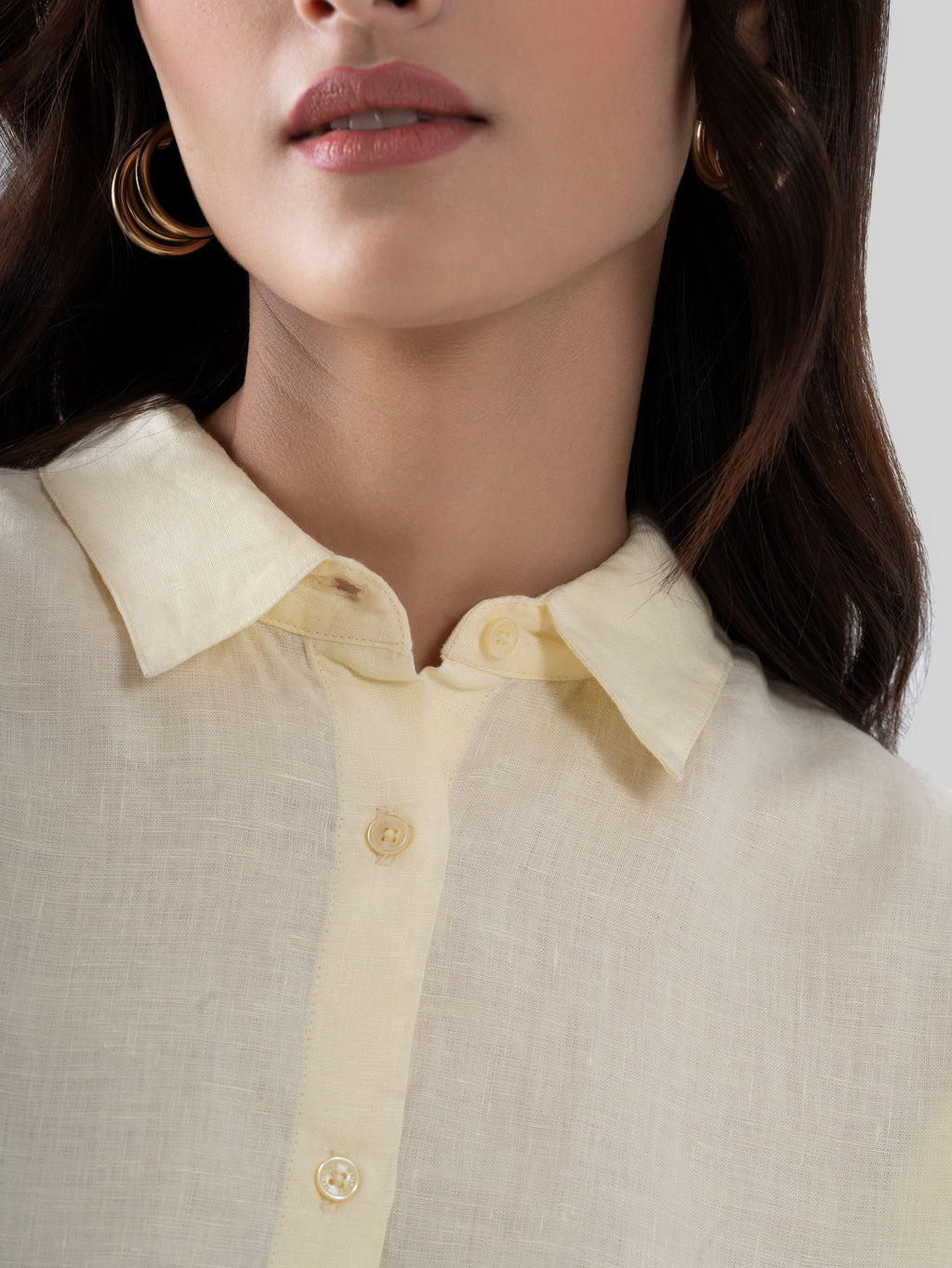 100% European Linen Everyday Shirt - Butter Yellow
