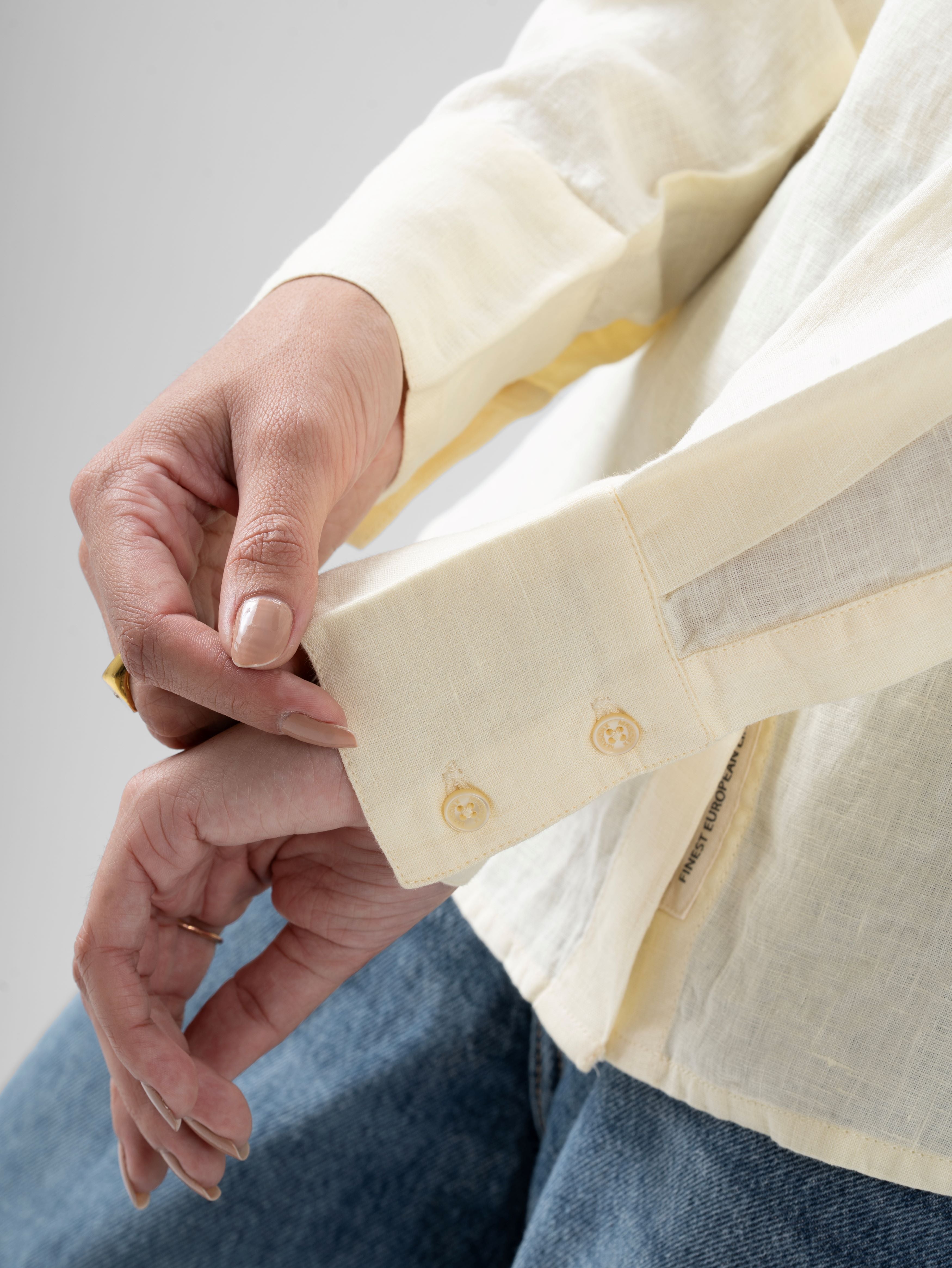 100% European Linen Everyday Shirt - Butter Yellow