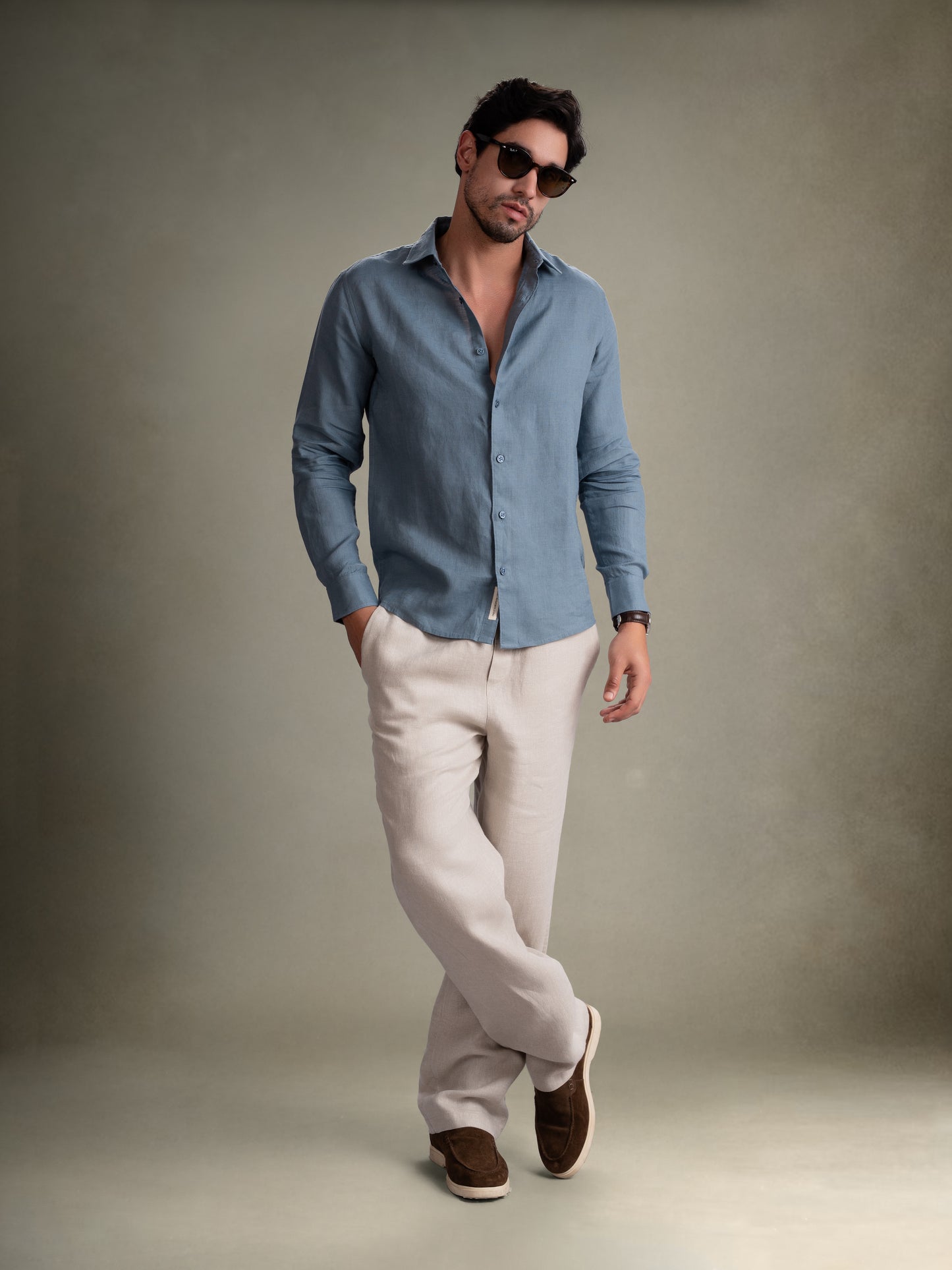 100% European Linen Classic Everyday Shirt - Maison X - White