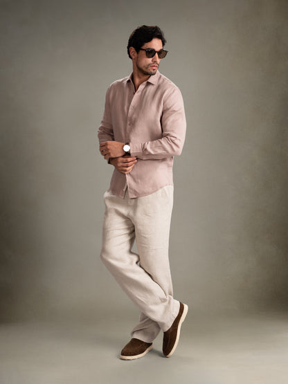 100% European Linen Classic Everyday Shirt - Maison X - Sage Green