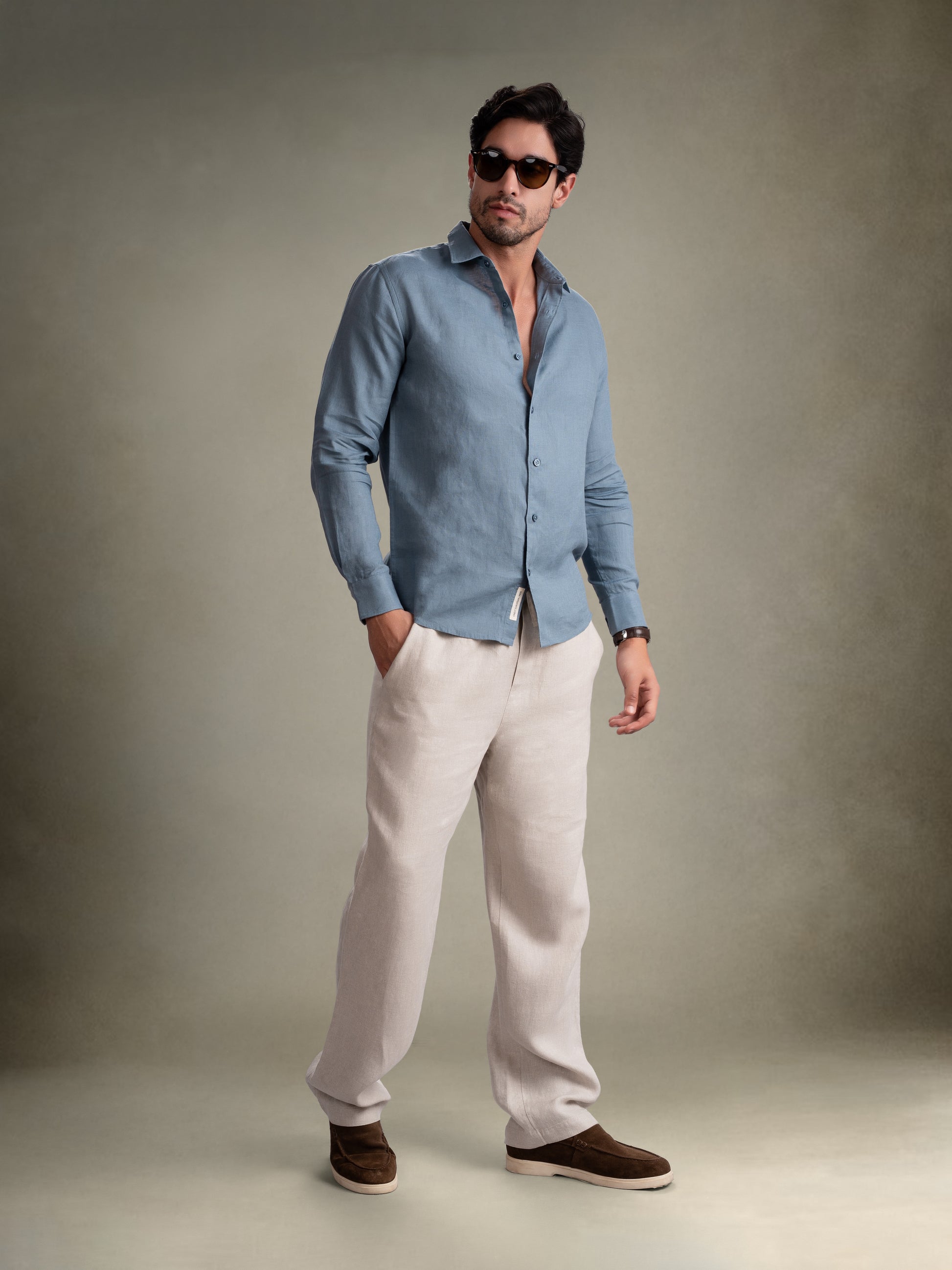 100% European Linen Classic Everyday Shirt - Maison X - White