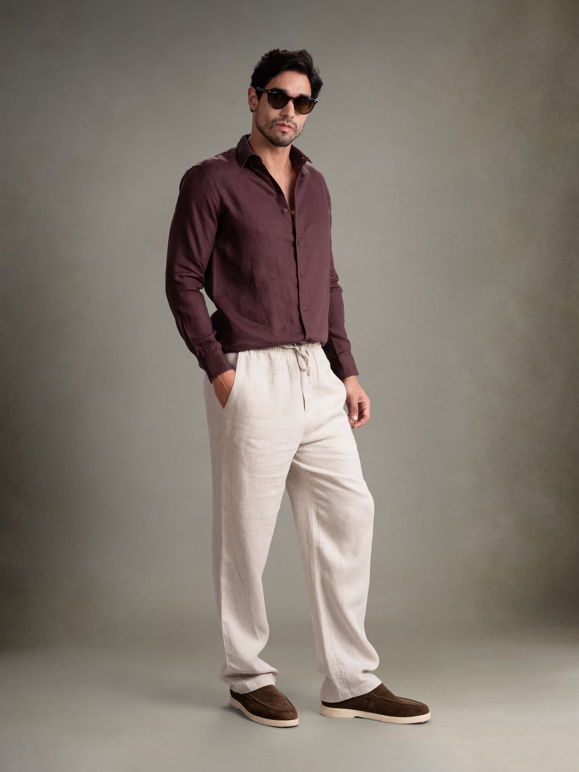 100% European Linen Classic Everyday Shirt - Maison X - Teal