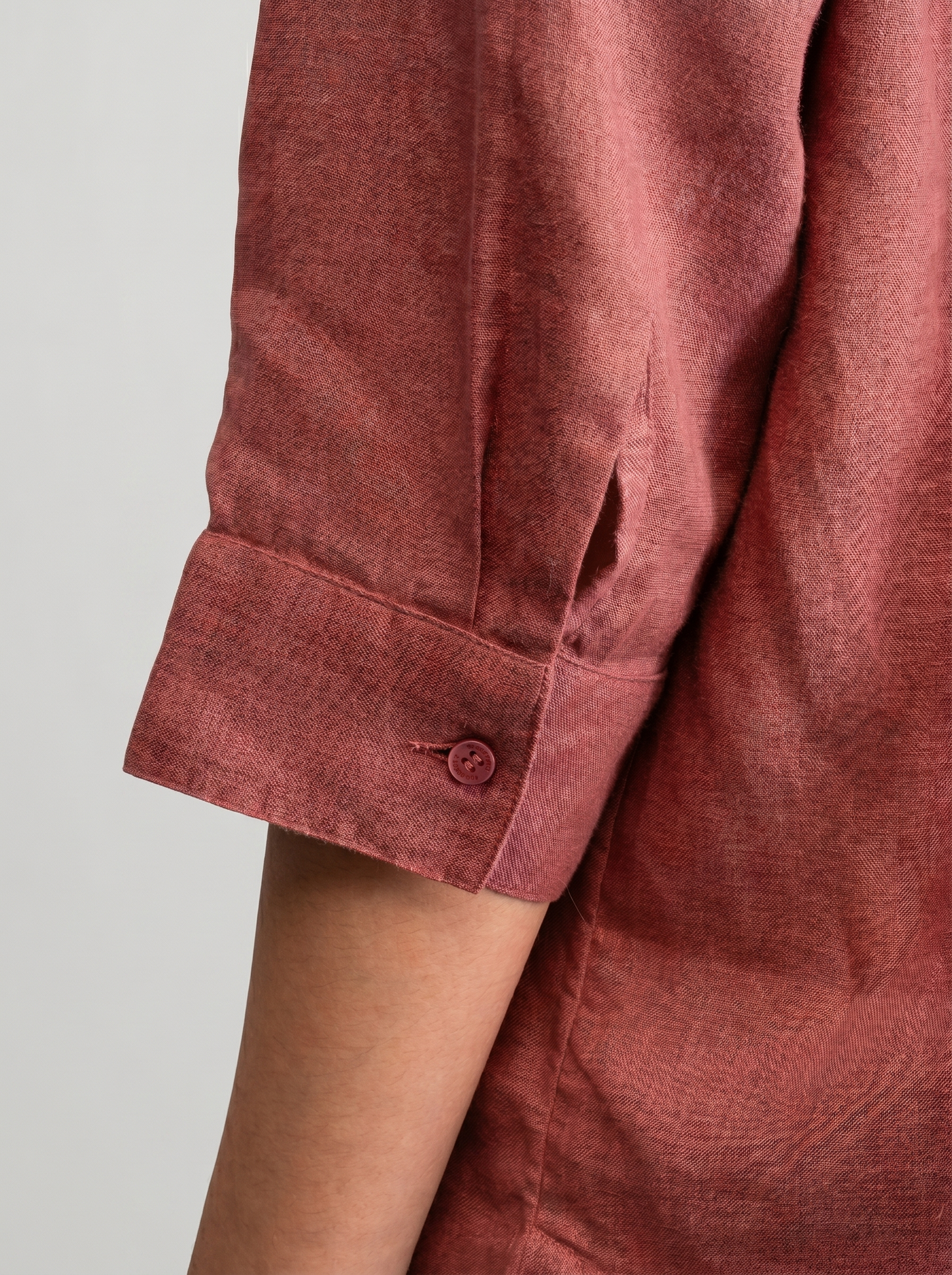 100% European Linen Boxy Popover Shirt - Rose