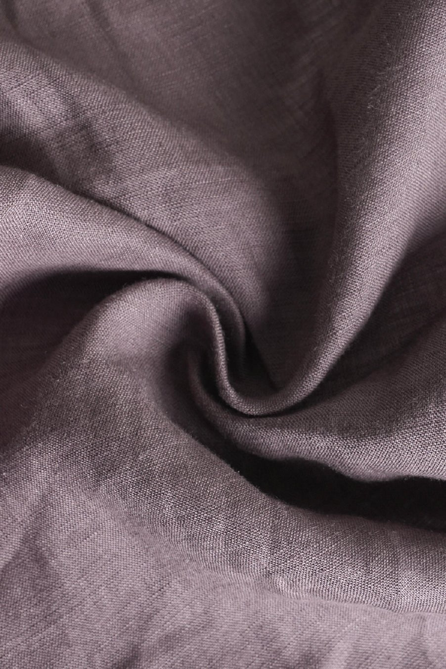 100% European Linen Utility Shirt - Ash Purple