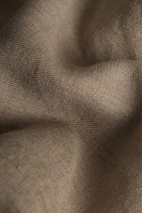 100% European Linen Straight Fit Trousers - Dark Beige