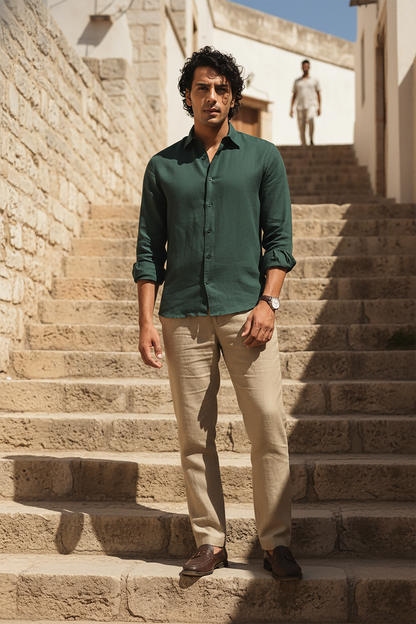 100% European Linen Classic Everyday Shirt