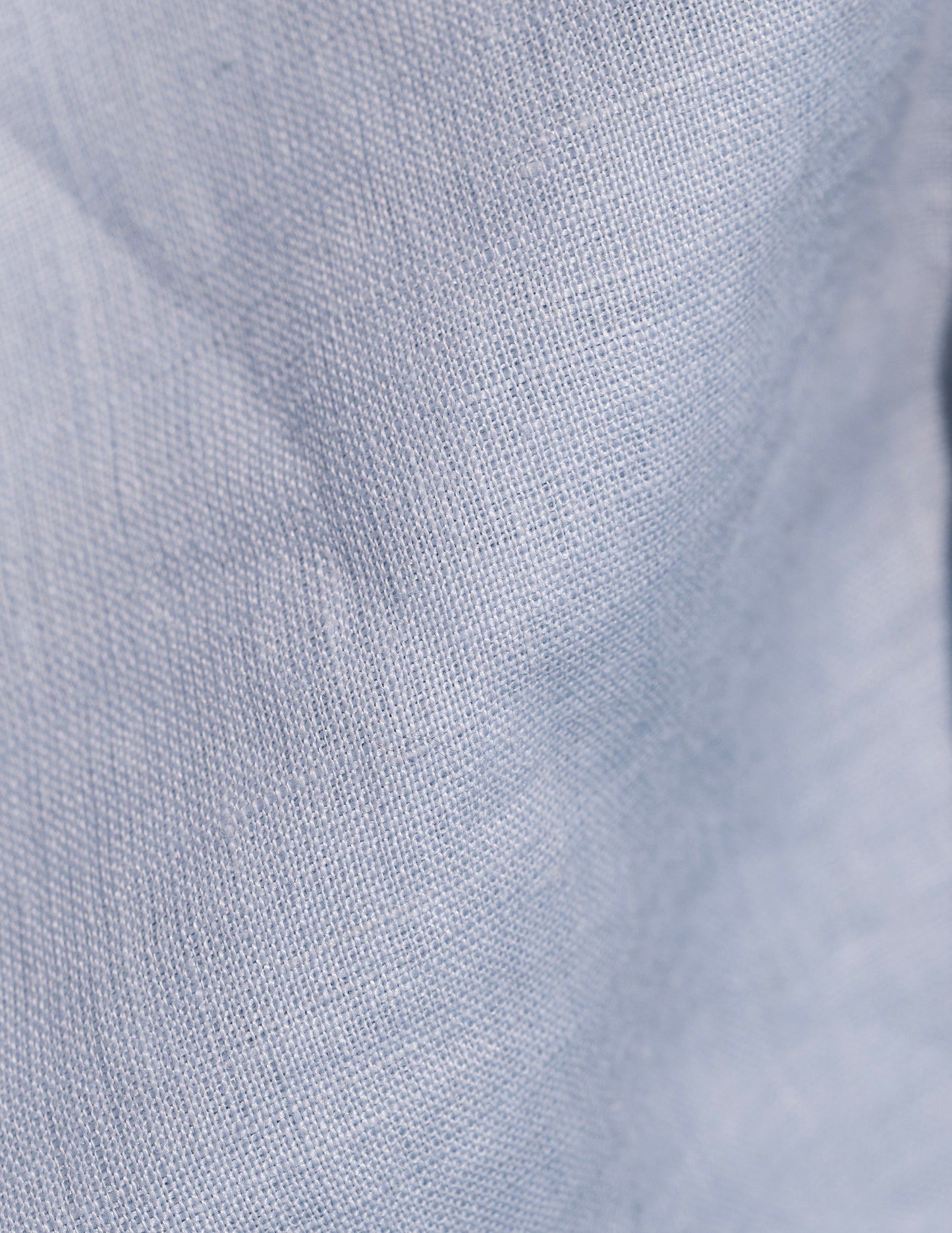 100% European Linen Boxy Popover Shirt - Powder Blue