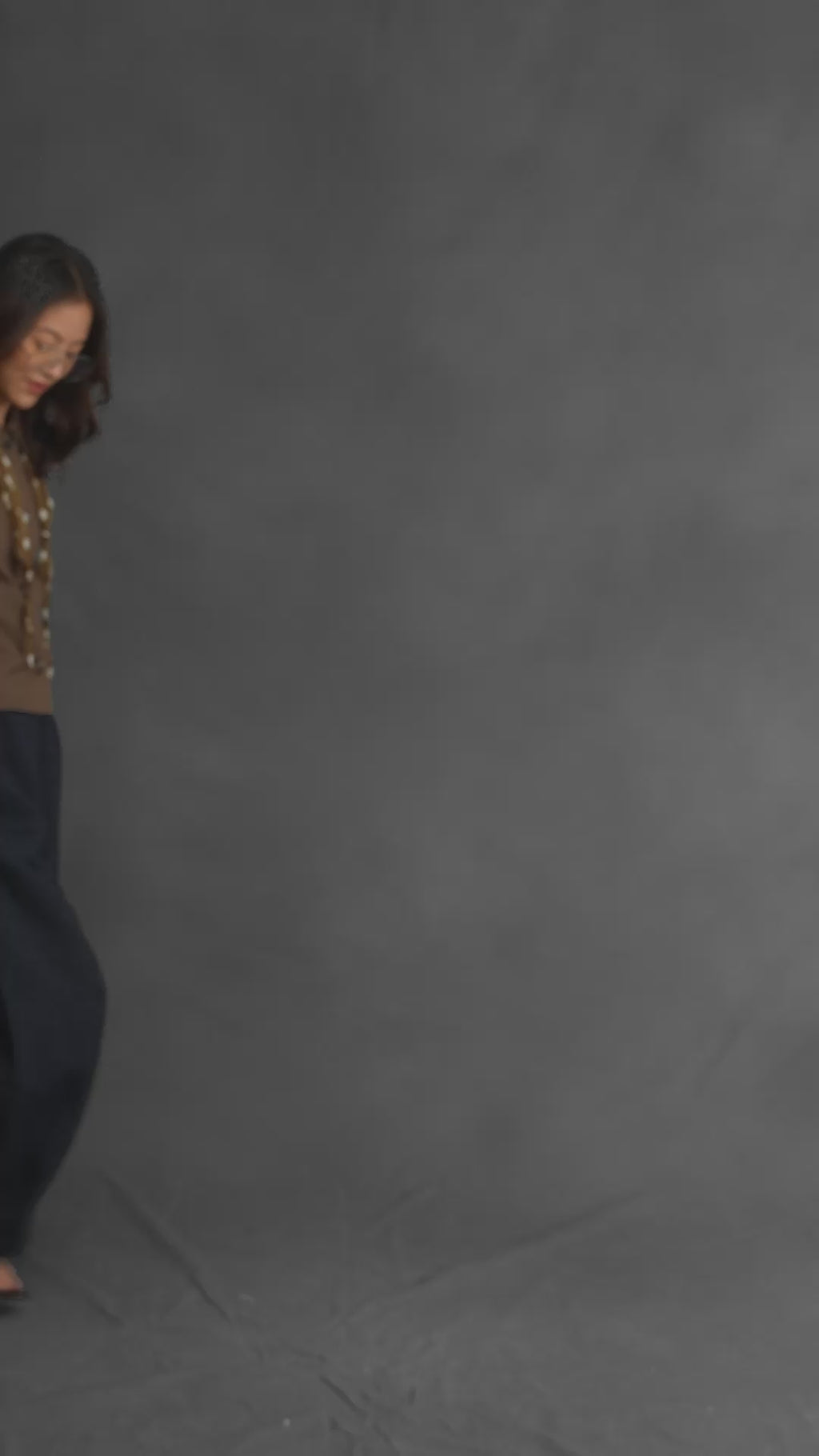 100% European Linen Relaxed Fit Wide Leg Trousers - Navy