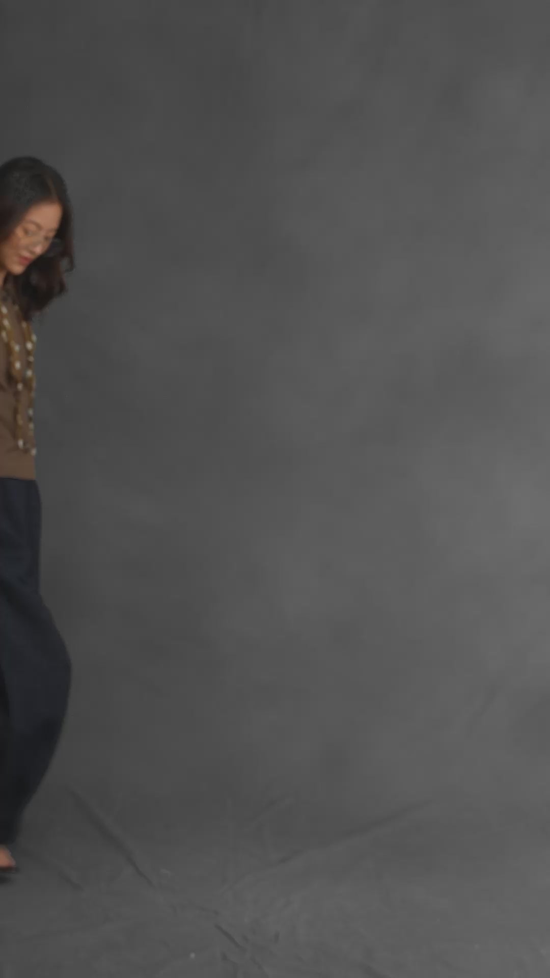100% European Linen Relaxed Fit Wide Leg Trousers - Navy